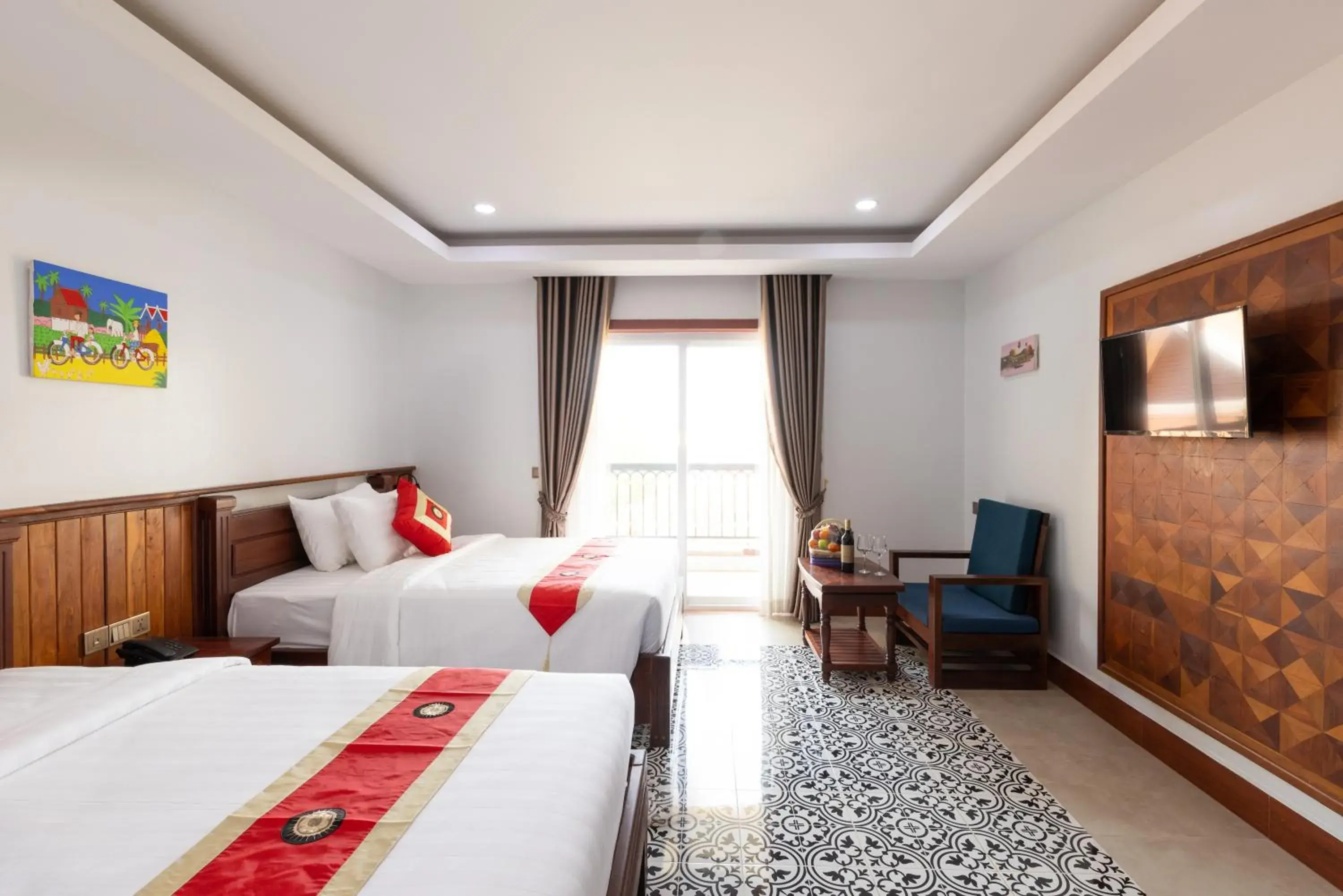 Twin Room with Balcony in Sunflower Angkor Boutique Hotel Twin Room with Balcony in Sunflower Angkor Boutique Hotel