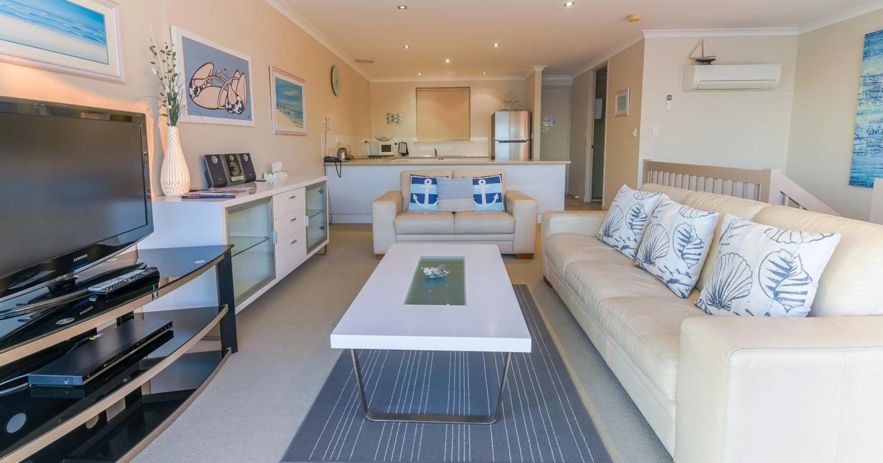 Living room in The Bluff Resort Apartments