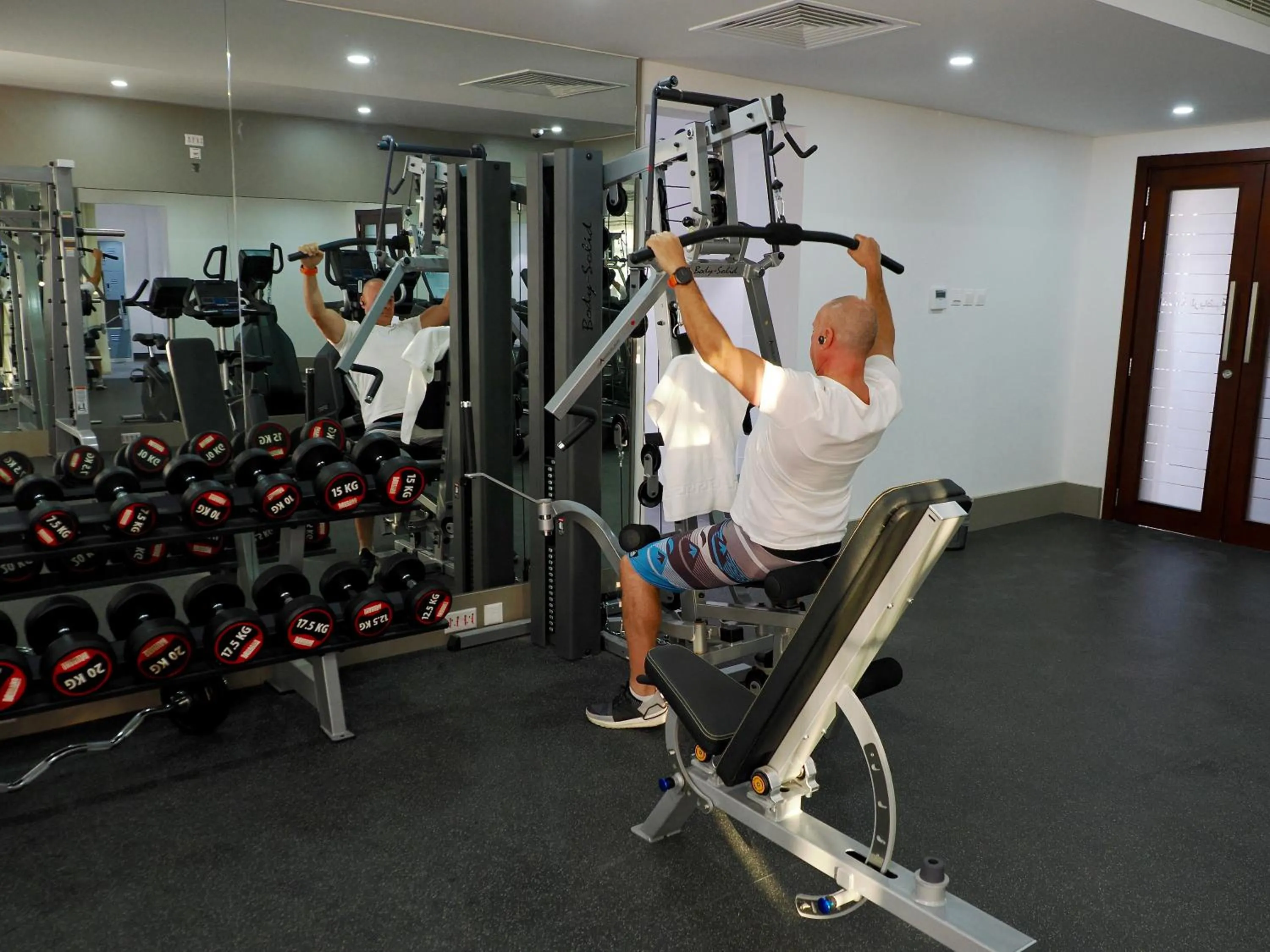 Fitness centre/facilities in Falaj Daris Hotel