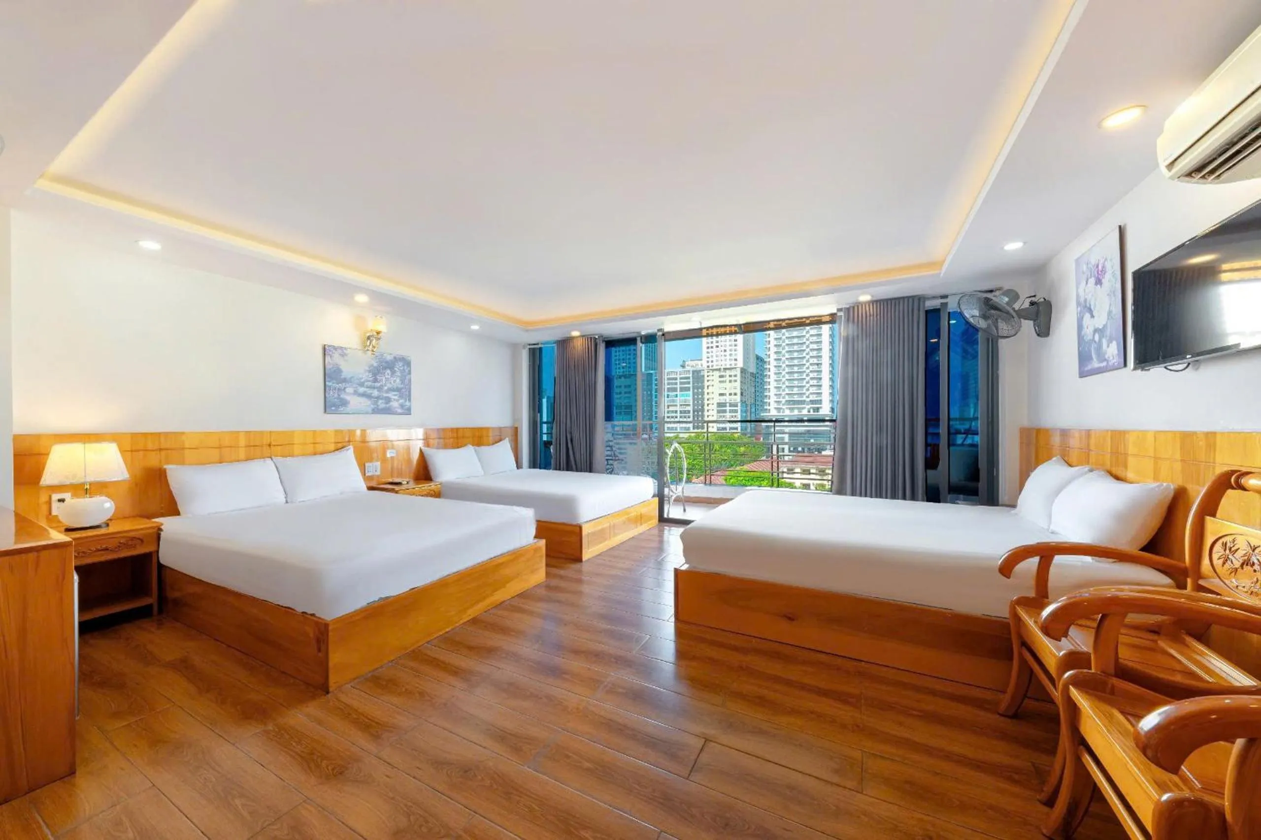 Bed in Hằng Nga Hotel