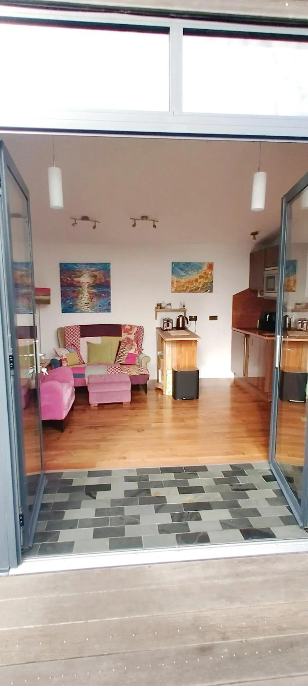 Living room in The Gallery Lodges