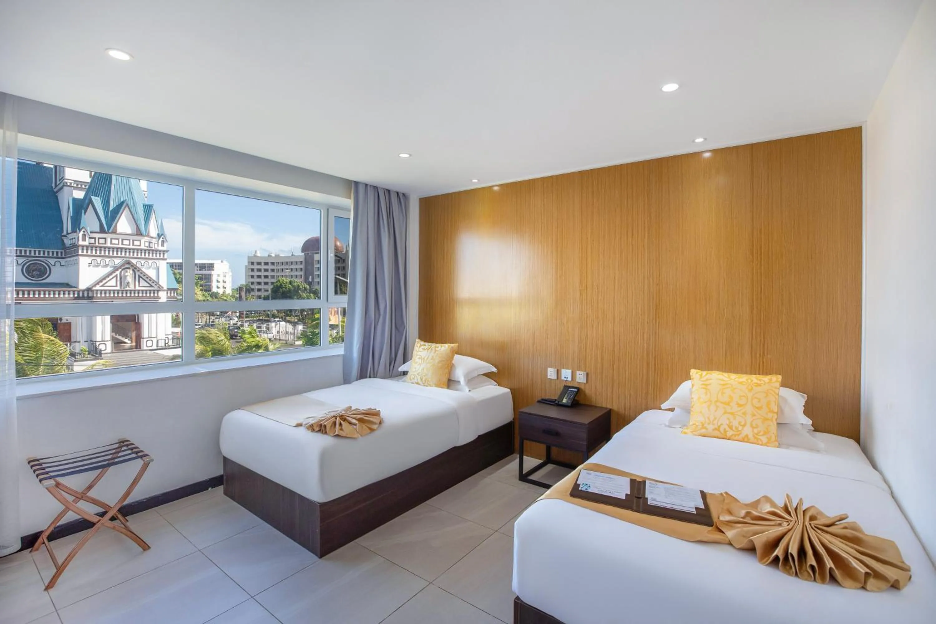 View (from property/room), Bed in Tauese Seaview Hotel