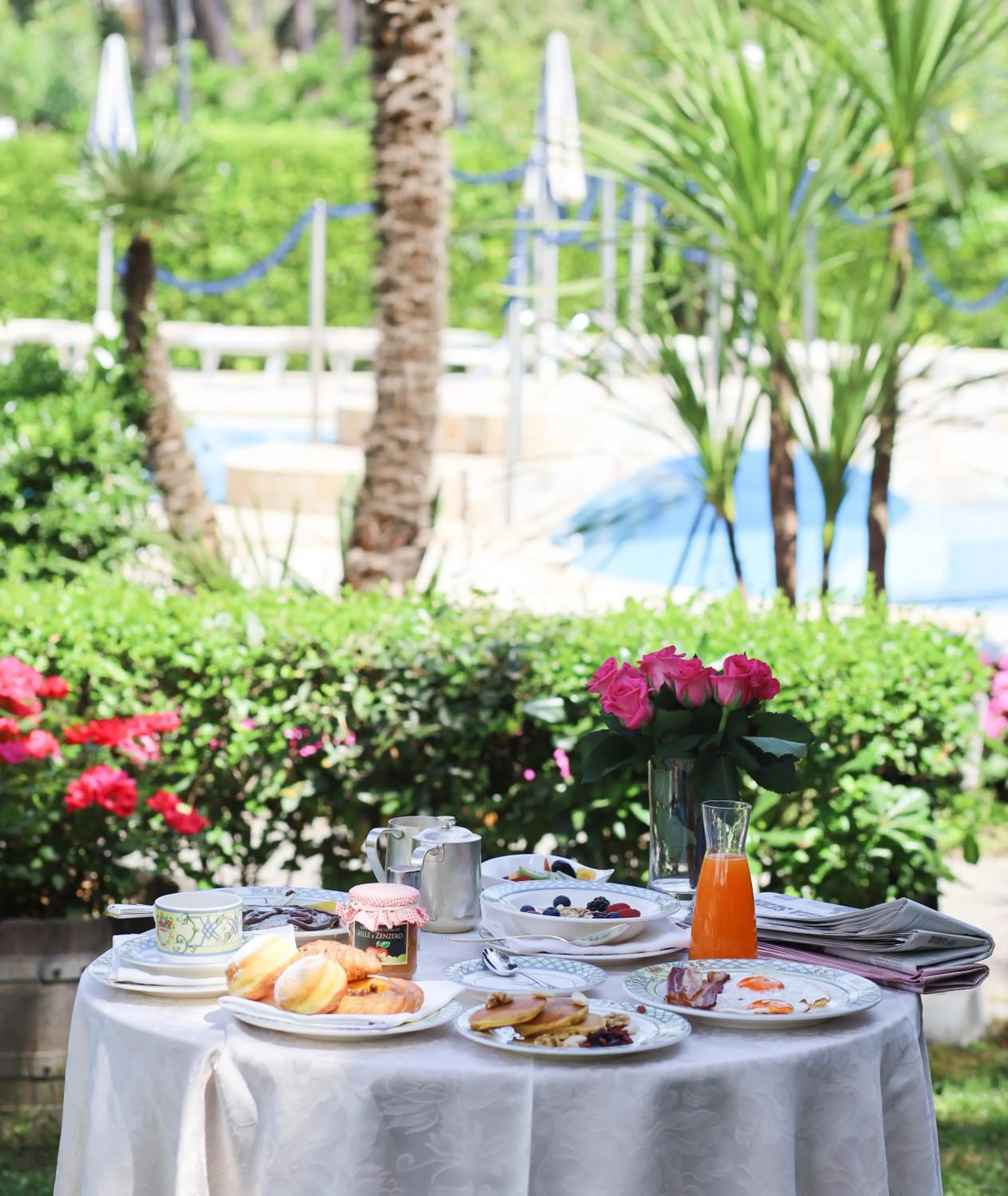 Garden view in Grand Hotel Gallia