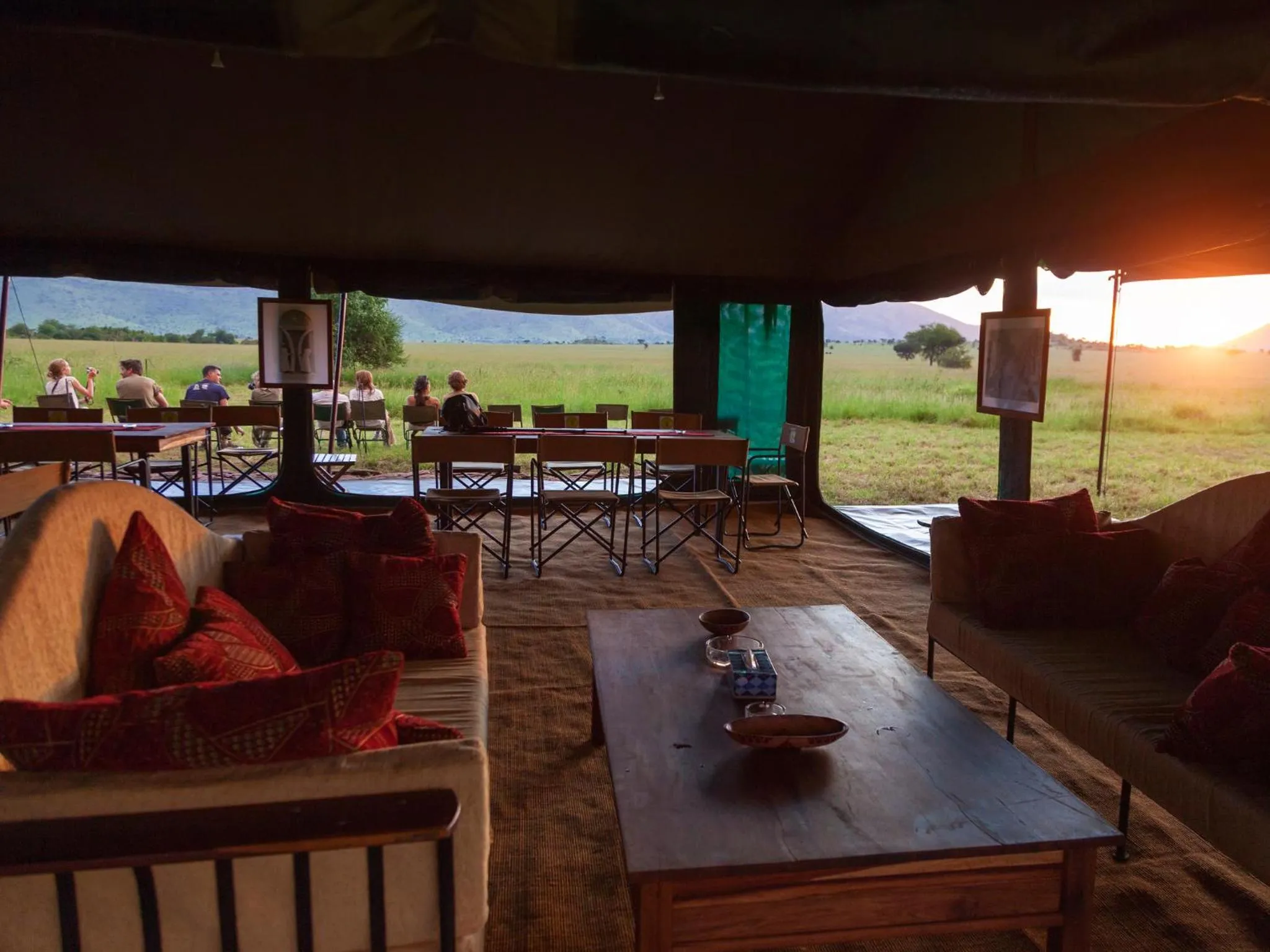 Patio in Kananga Special Tented Camp