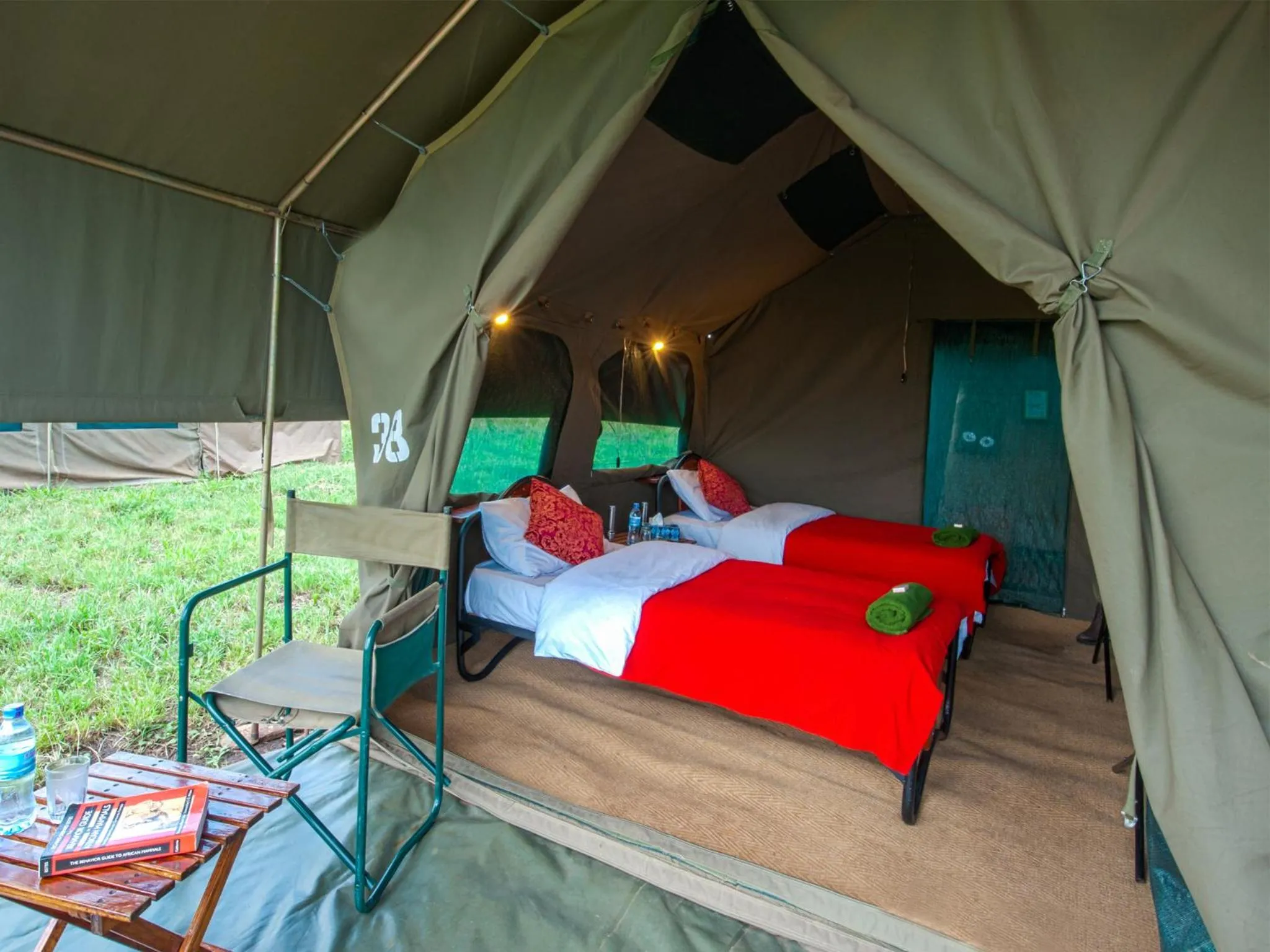 Bed in Kananga Special Tented Camp
