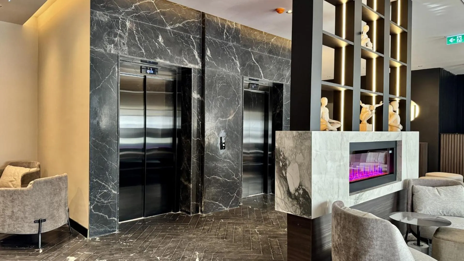 fireplace in ASTE hotel