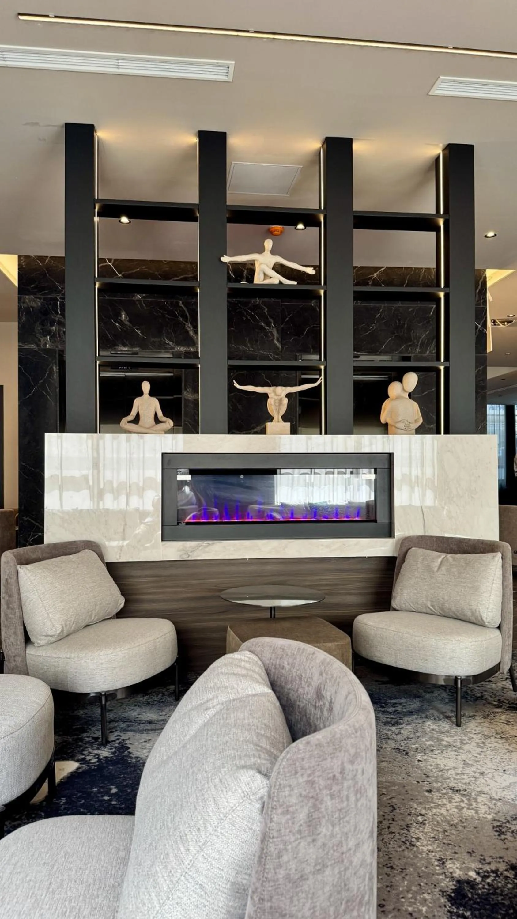 fireplace in ASTE hotel