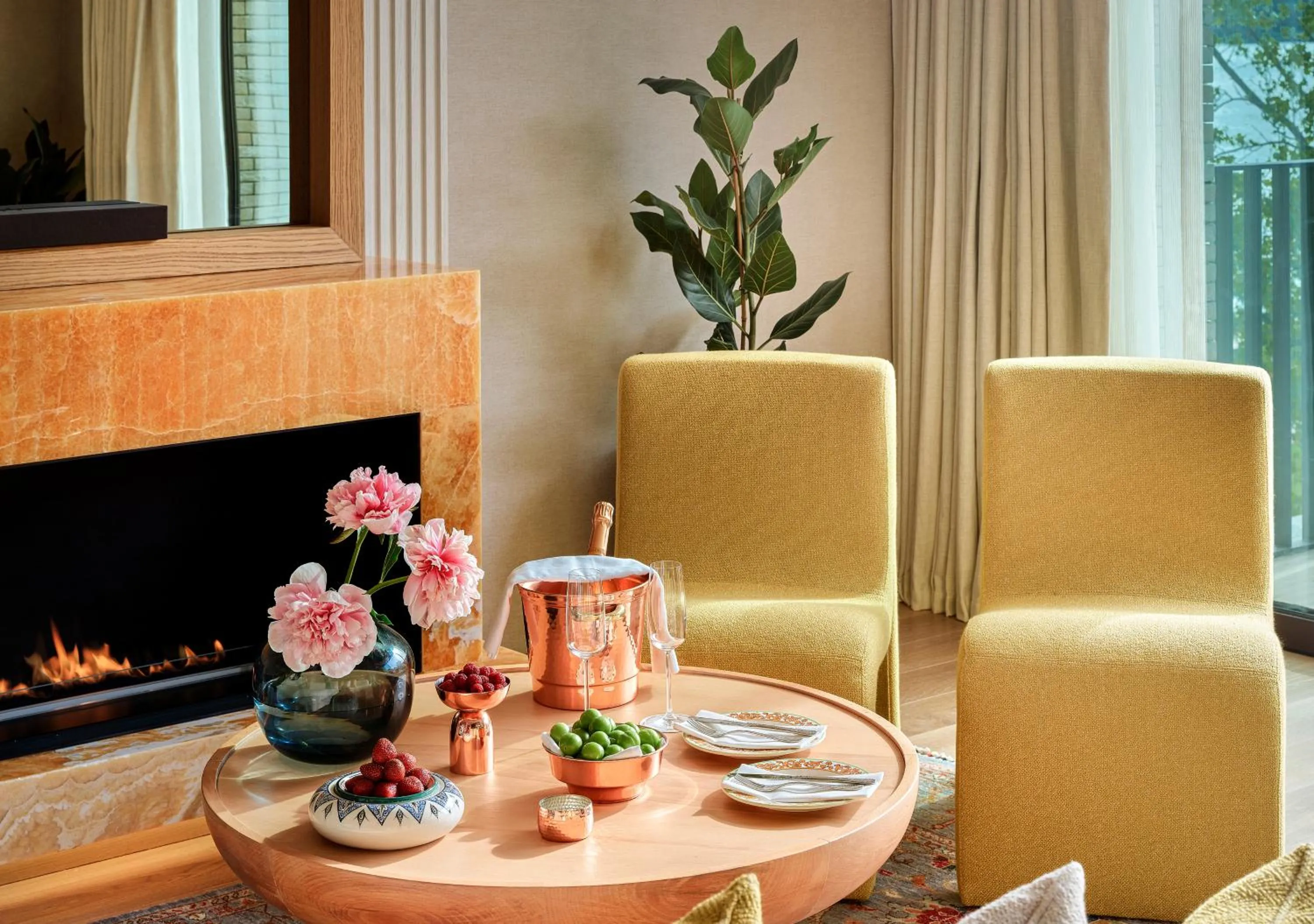 fireplace in Aliée Istanbul - A Paris Society Collection Hotel