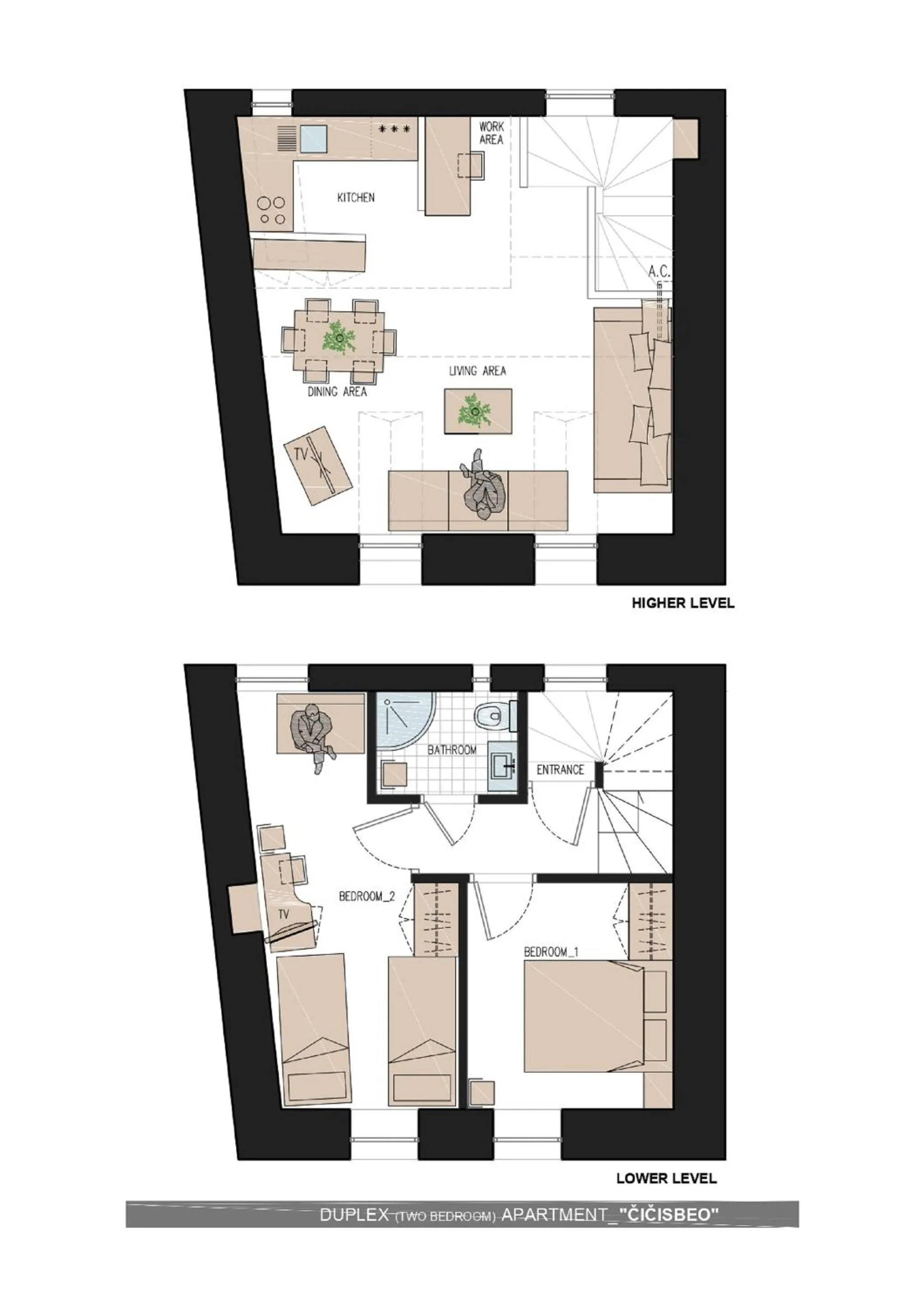 Floor plan in Foteza Apartments