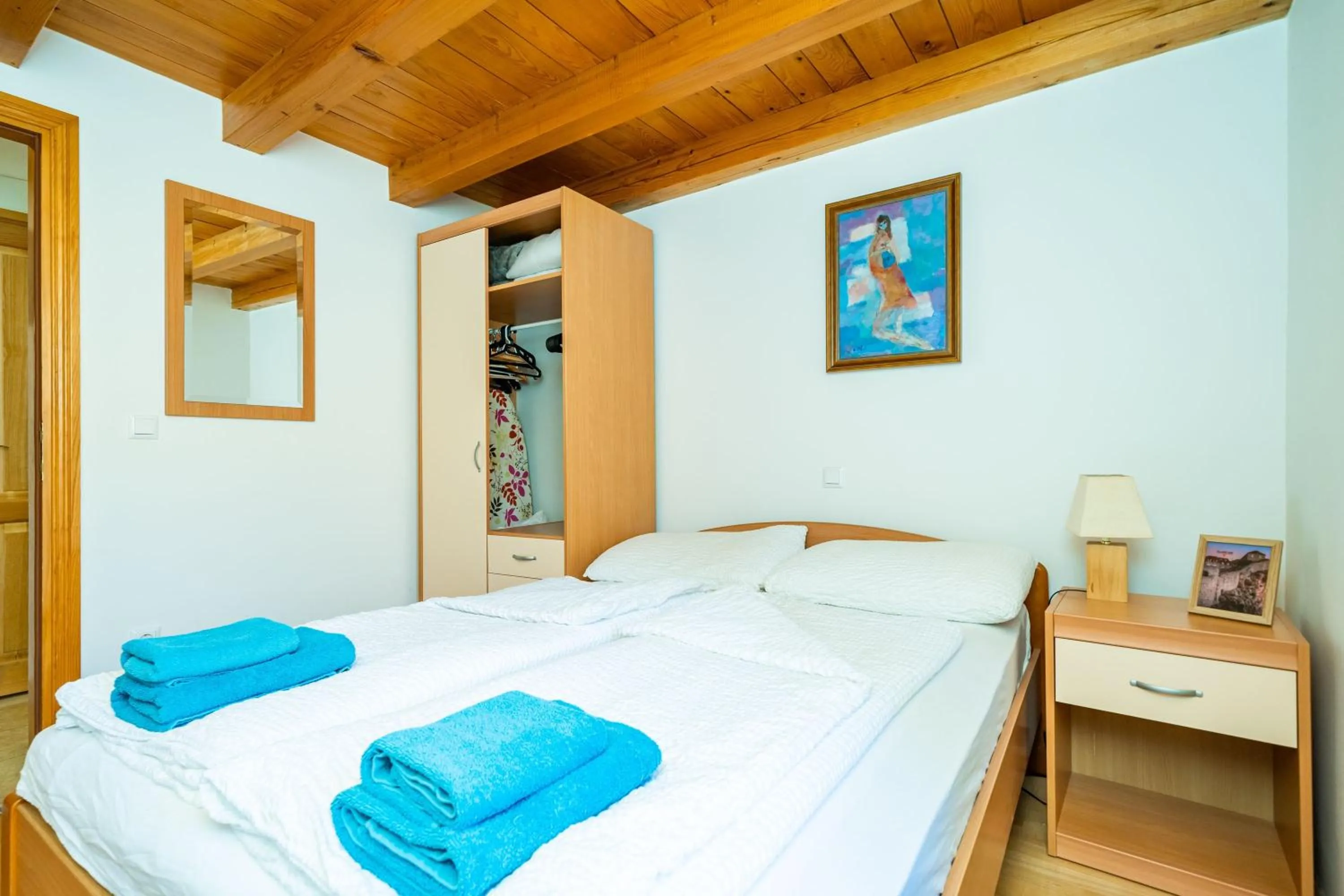 Bedroom, Bed in Foteza Apartments