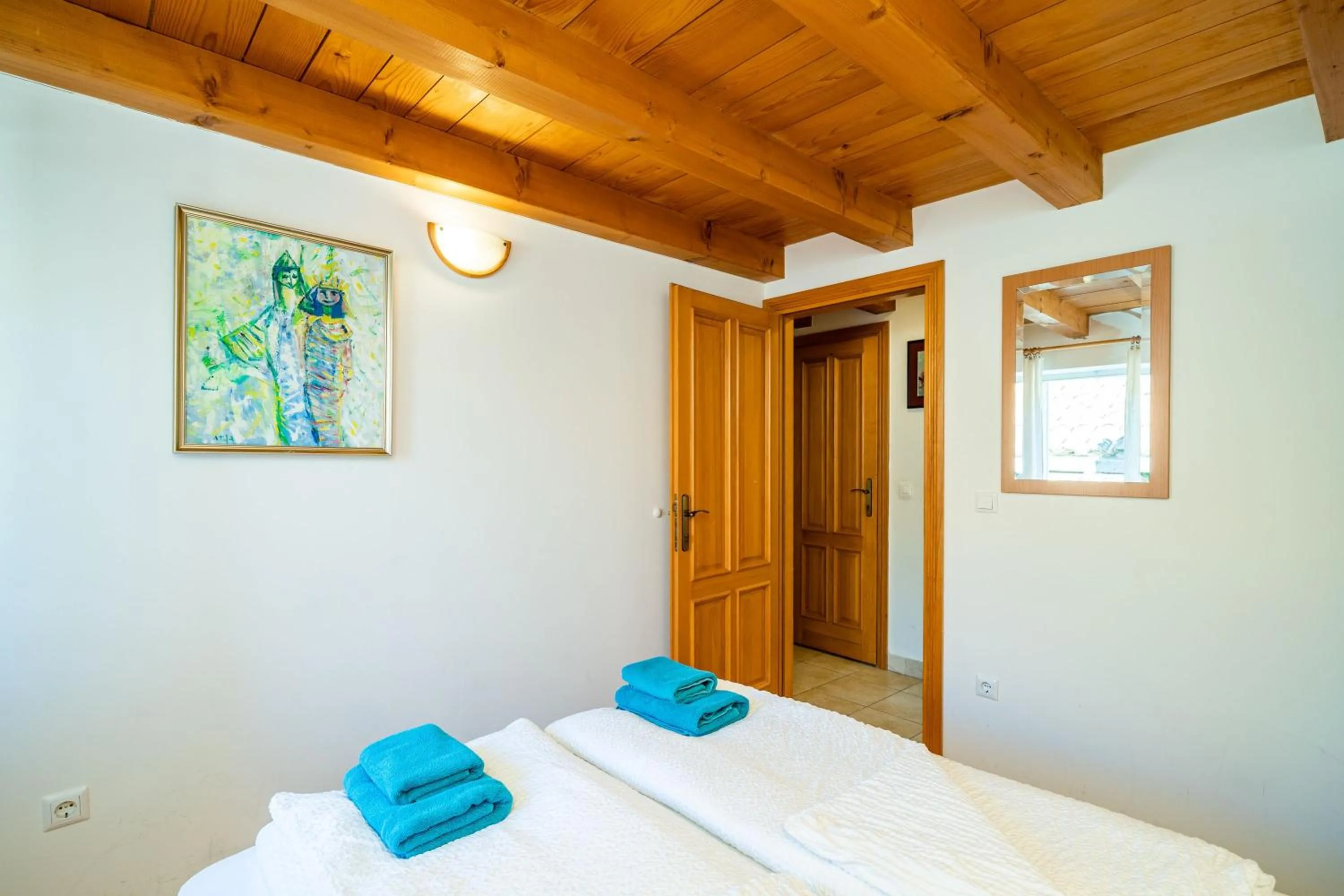 Bedroom, Bed in Foteza Apartments
