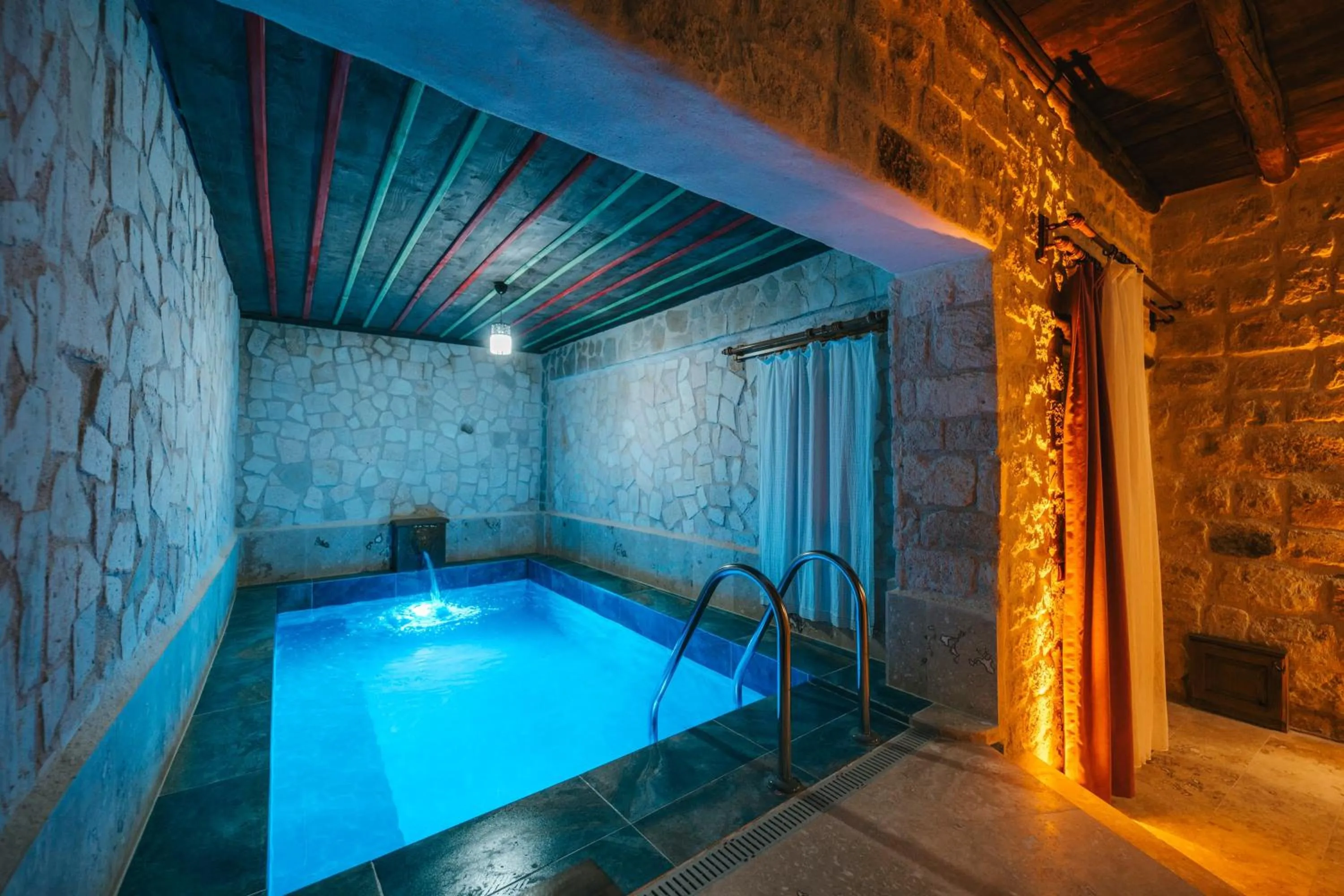 Pool view in Cappatria Cave House