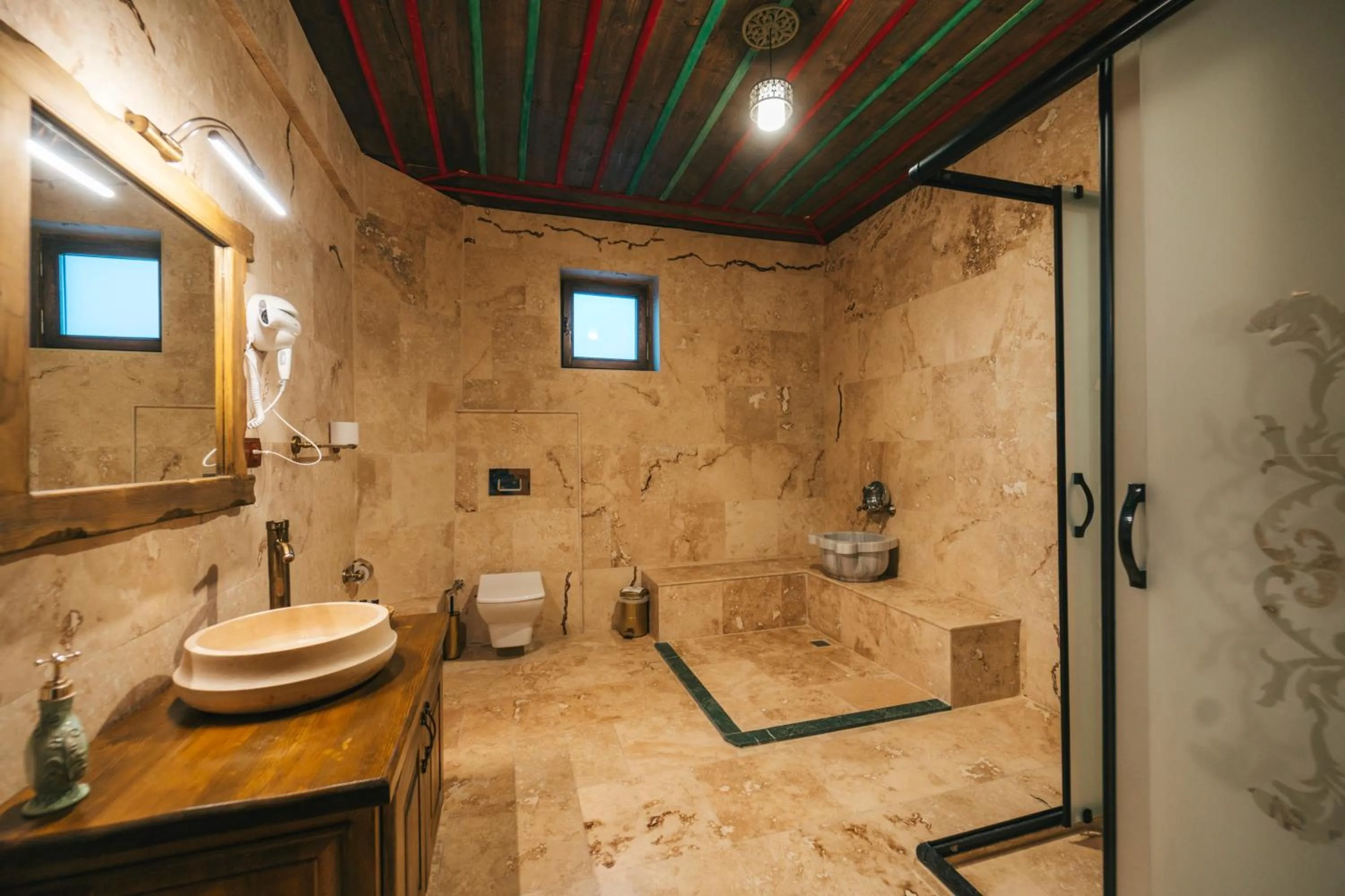 Shower in Cappatria Cave House