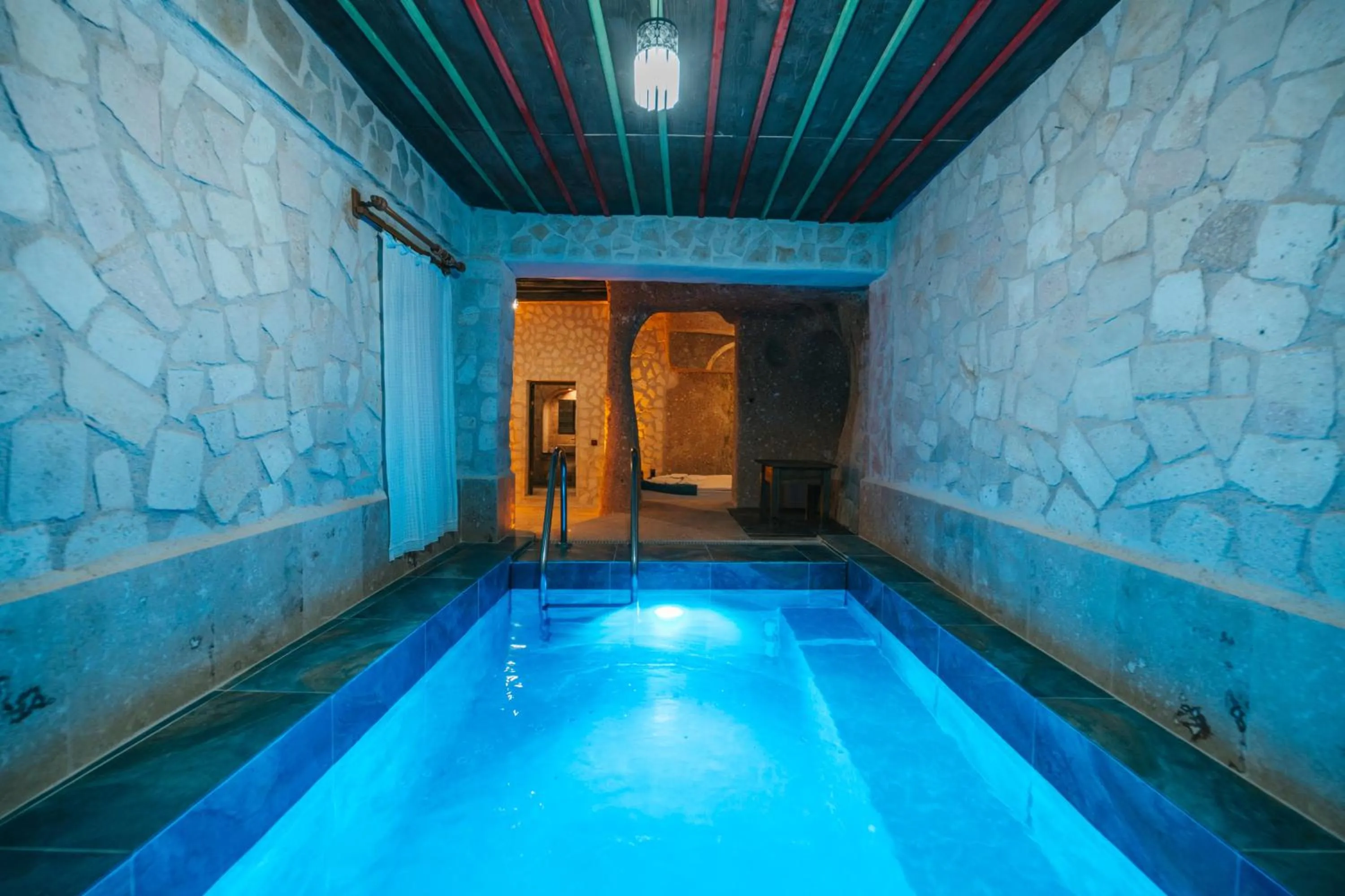 Pool view in Cappatria Cave House