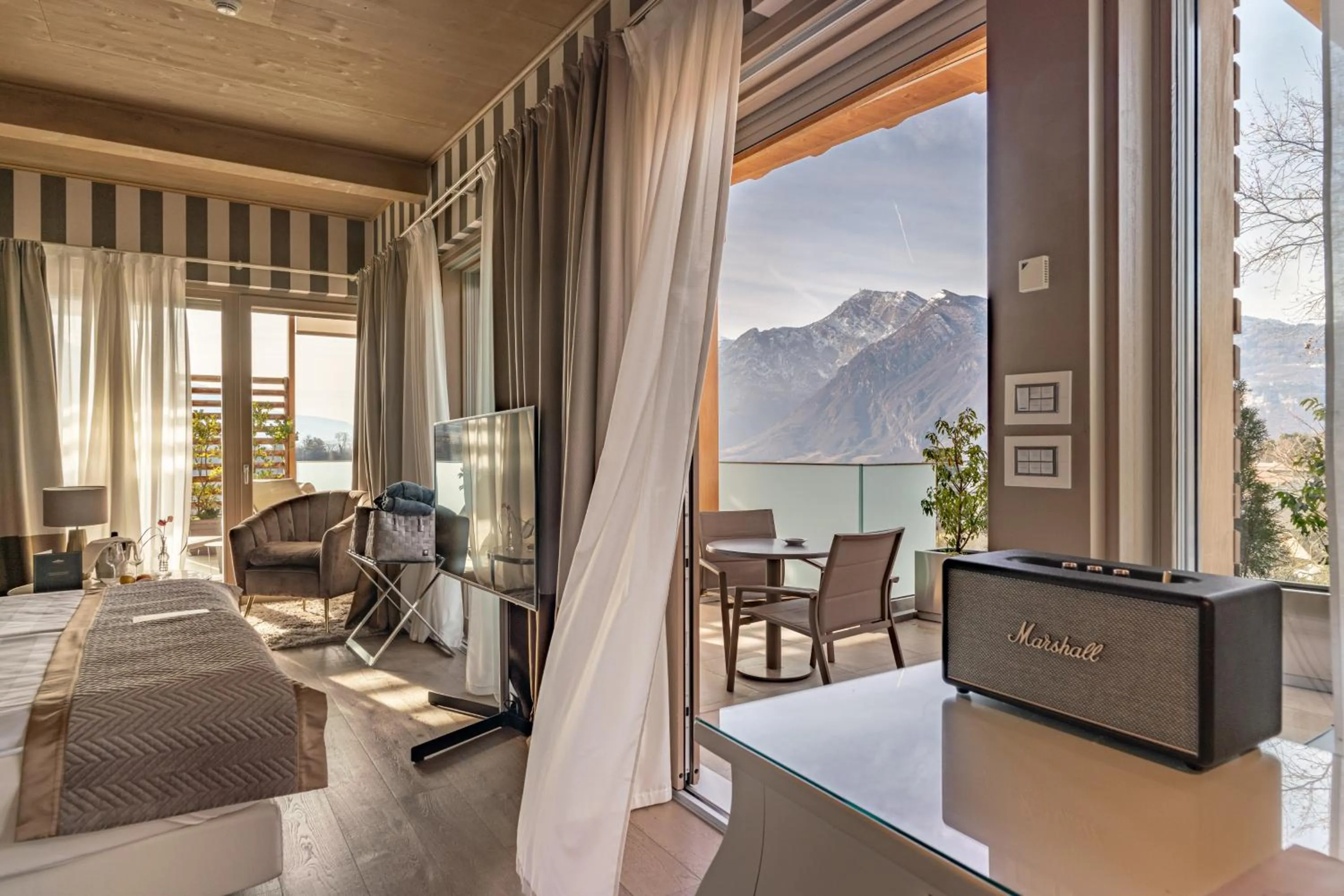 Bed in Hotel Villa Madruzzo