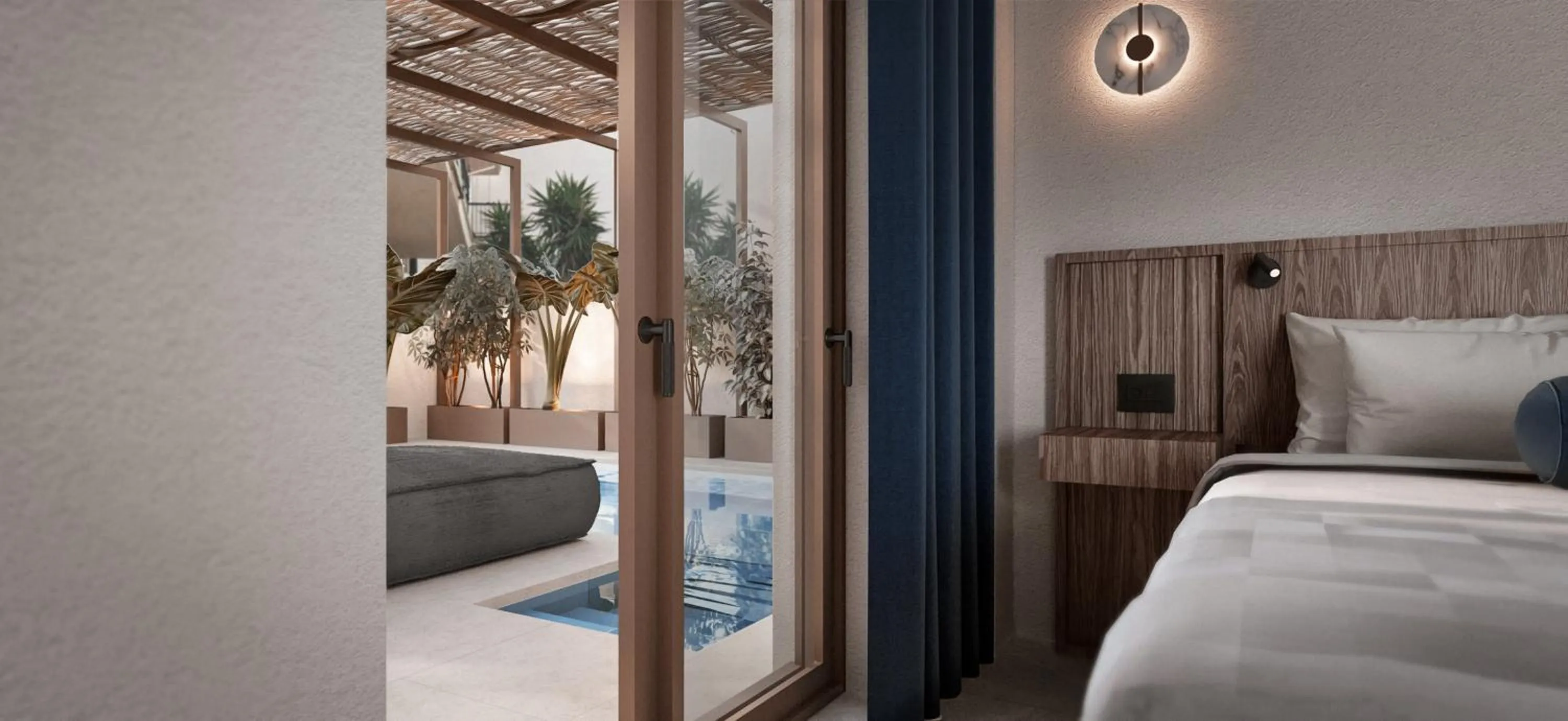 Bed in Achinos - Kalamata Mediterranean Suites