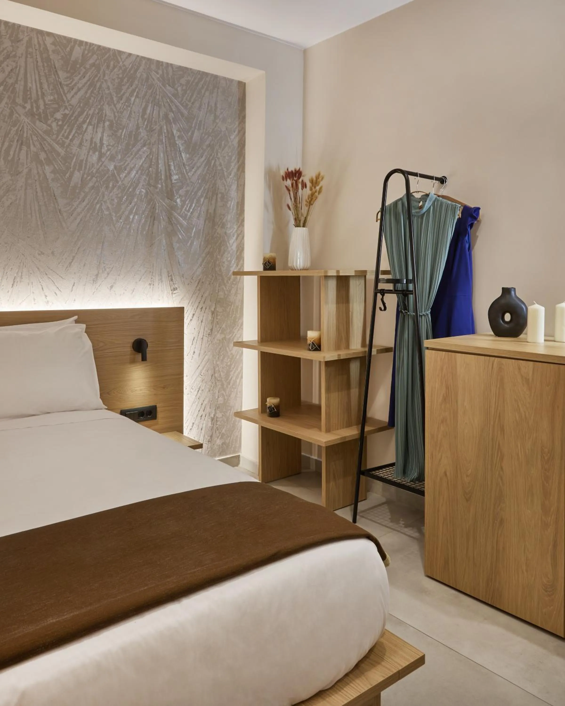 Bed in Athens City Suites