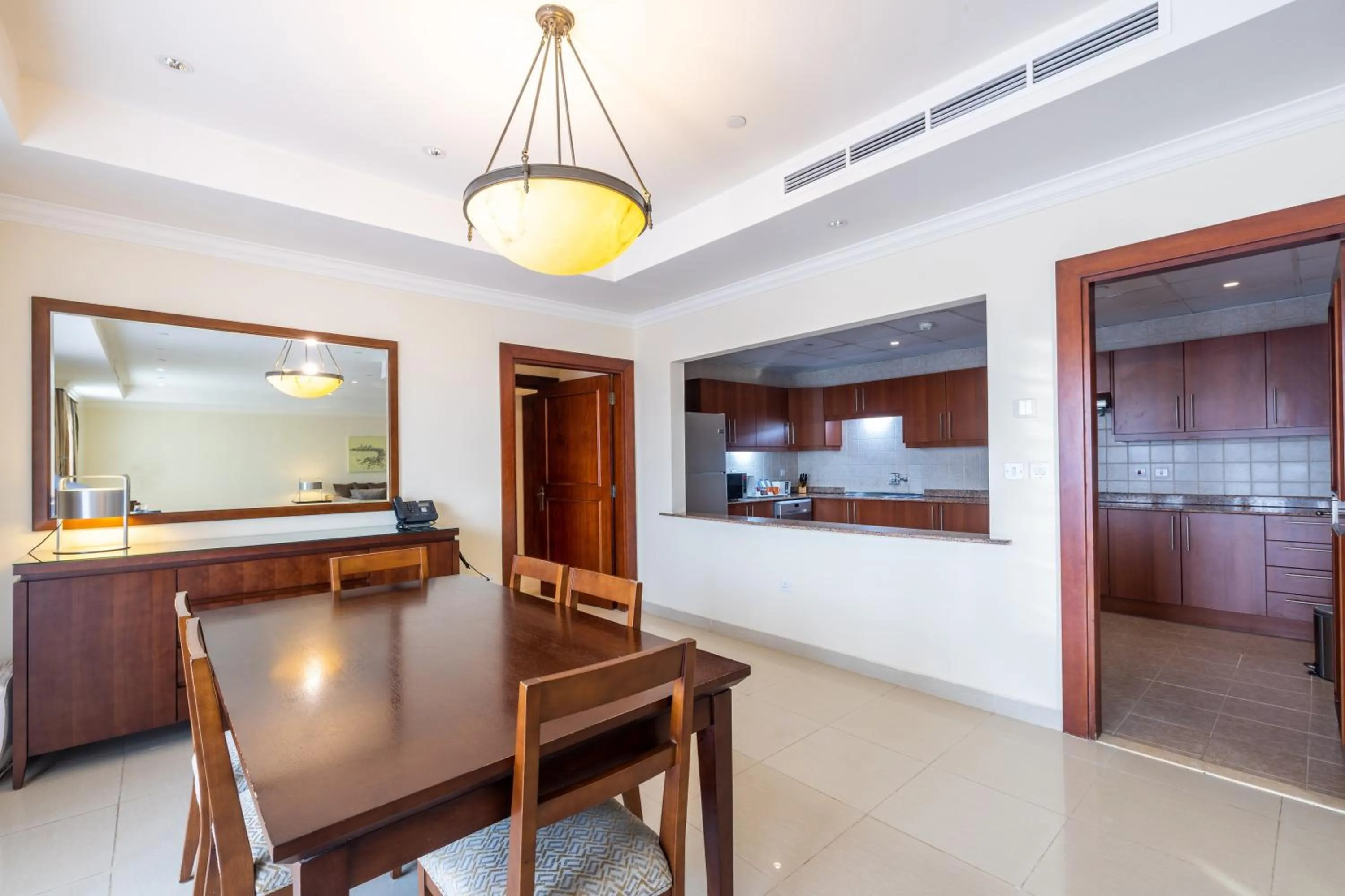 Dining area in Sedra Arjaan by Rotana