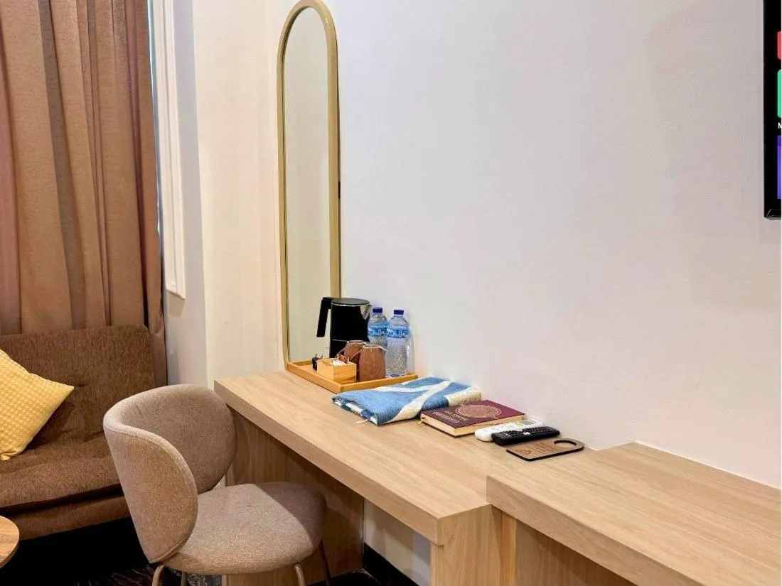 Seating area in Fahira Hotel Syariah Padang