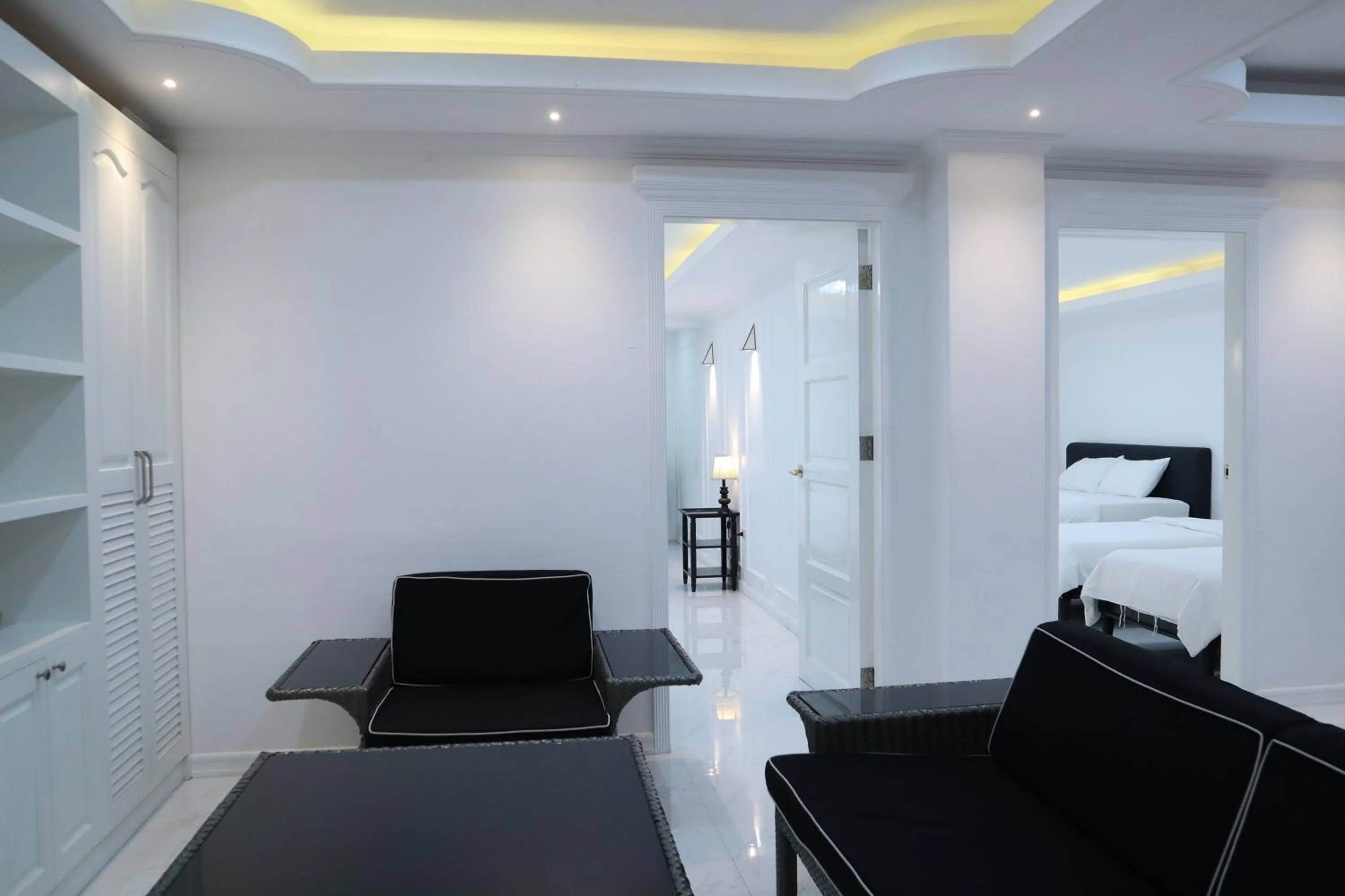 Living room, Bed in The Mark Resort Cebu