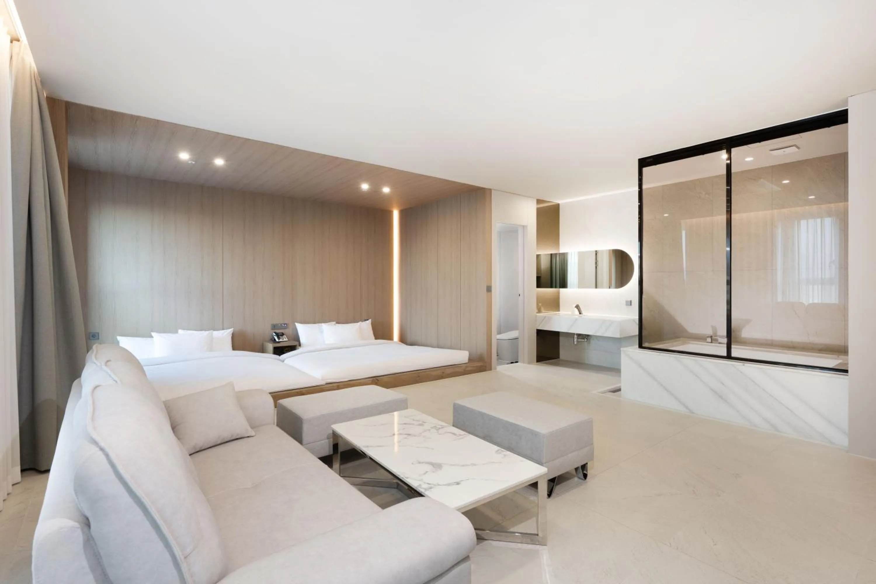 Bed in Gyeongju city hotel