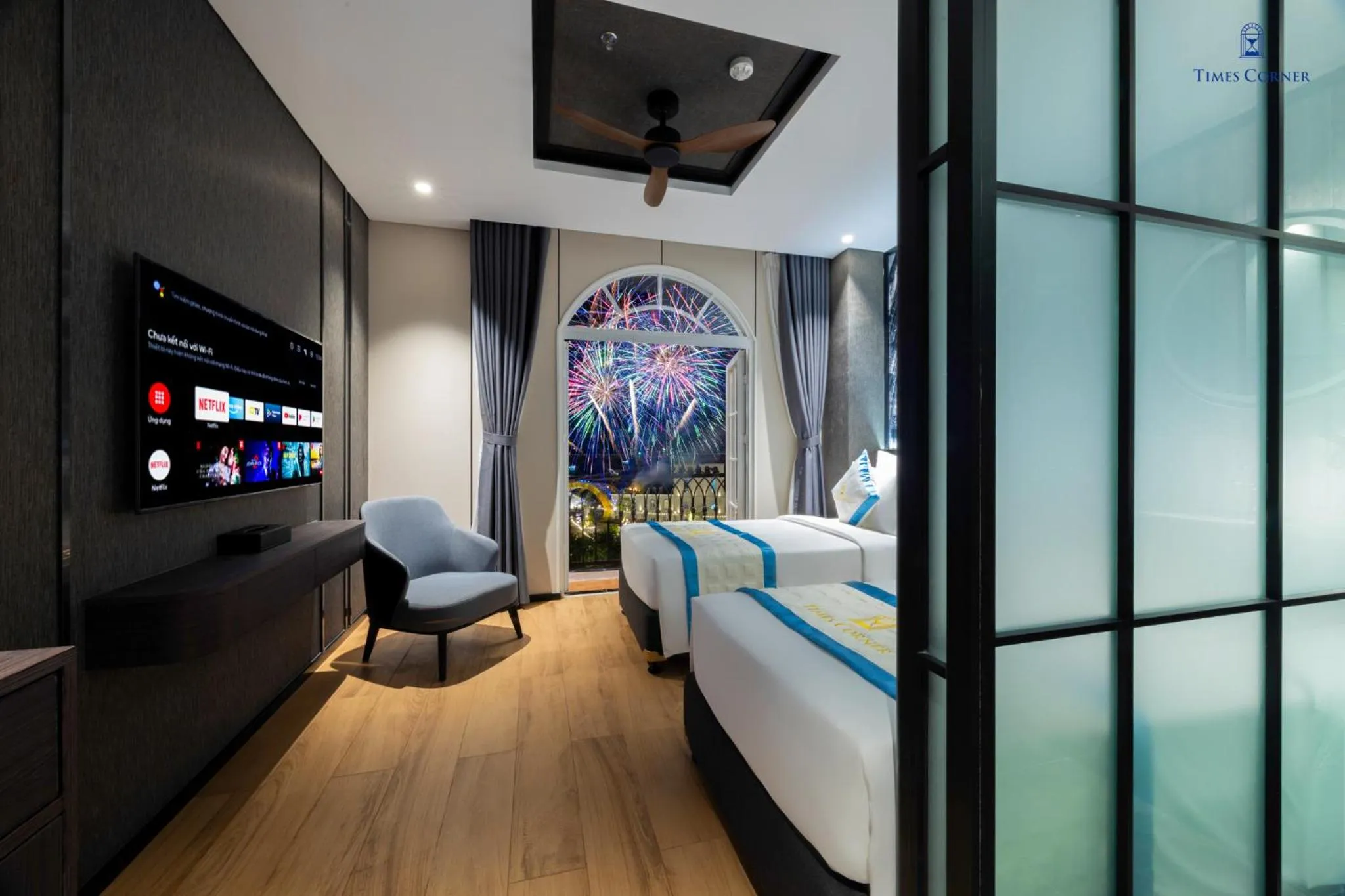 Bed in Times Corner Amalfi Hotel