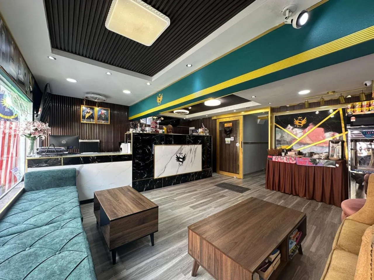 Seating area in SS Grey Hotel