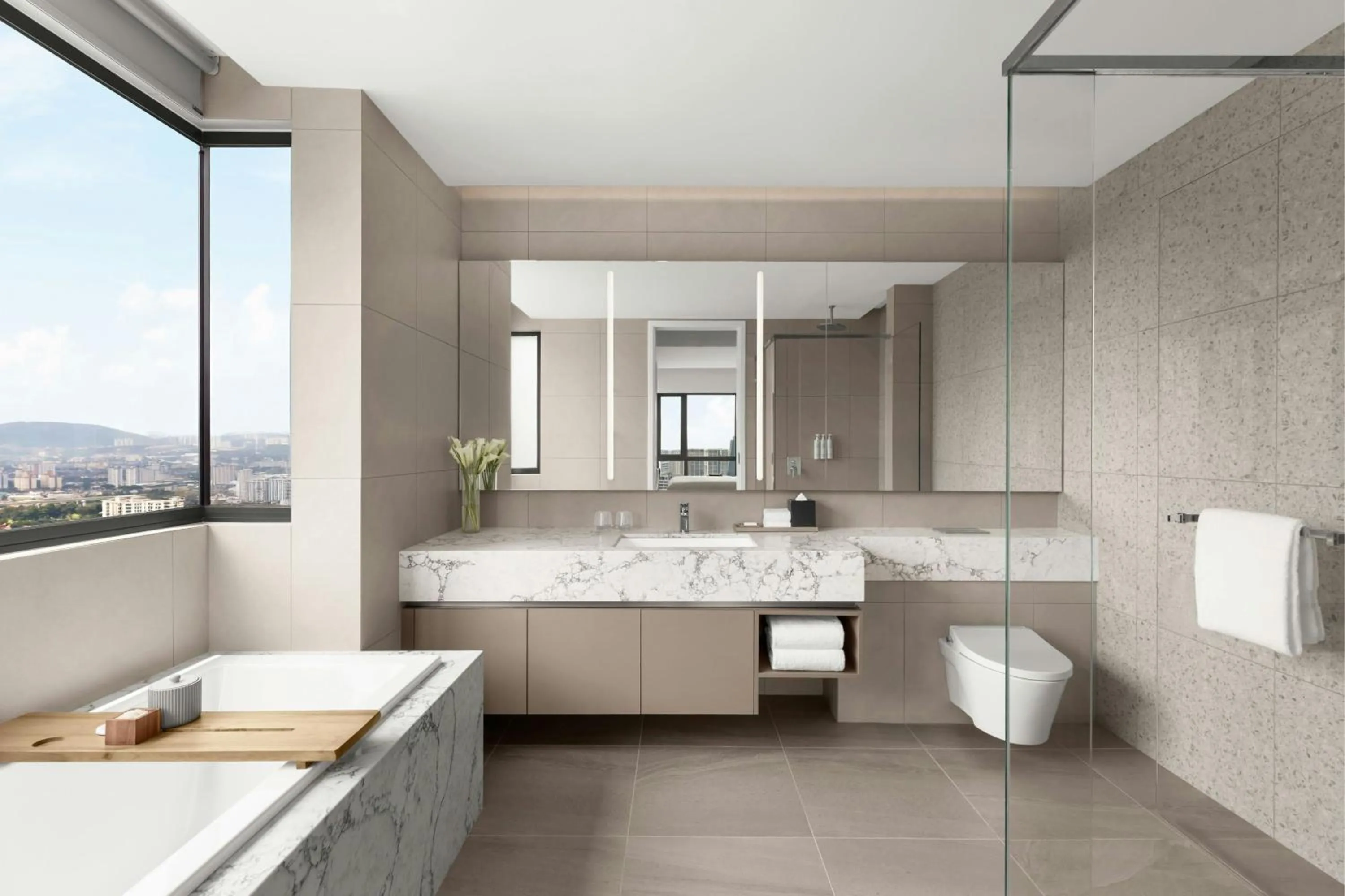 Bathroom in Marriott Executive Apartments Kuala Lumpur