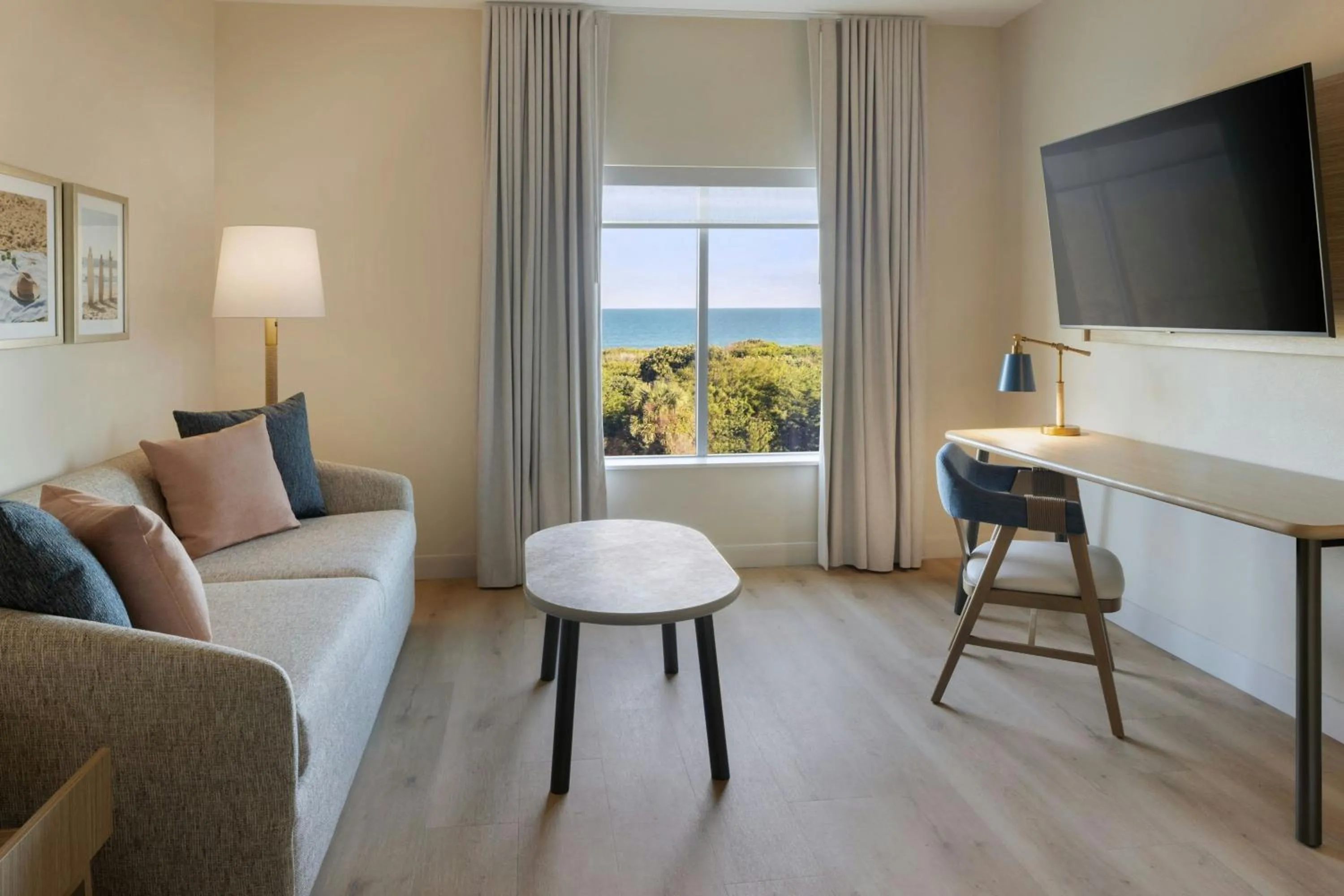 King Suite with Sofa Bed and Ocean View - Hearing Accessible in Fairfield Inn & Suites by Marriott Melbourne Beach