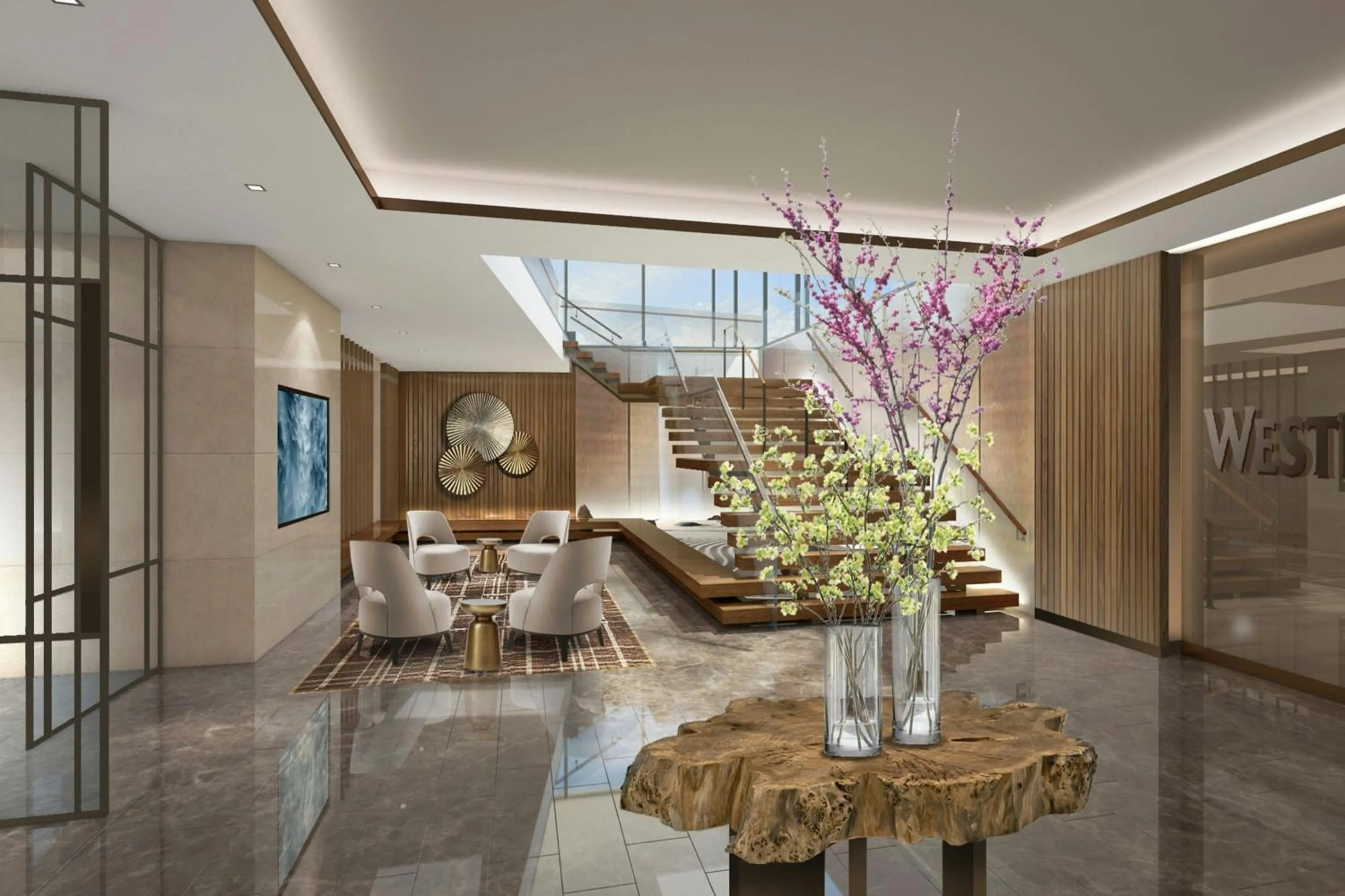 Lobby or reception in The Westin Flushing LaGuardia Airport