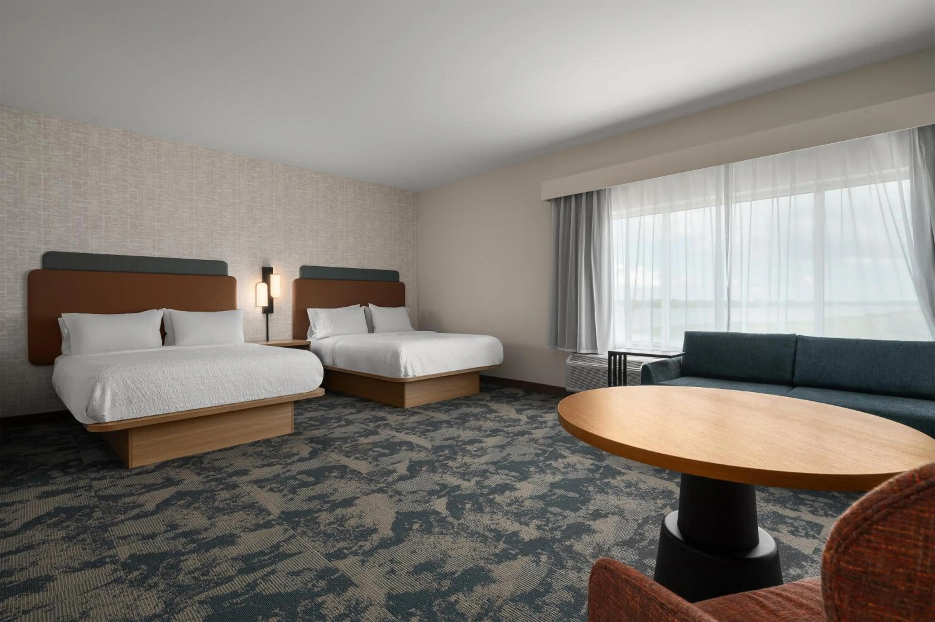 Living room, Bed in Hampton Inn & Suites By Hilton Port Clinton Catawba Island