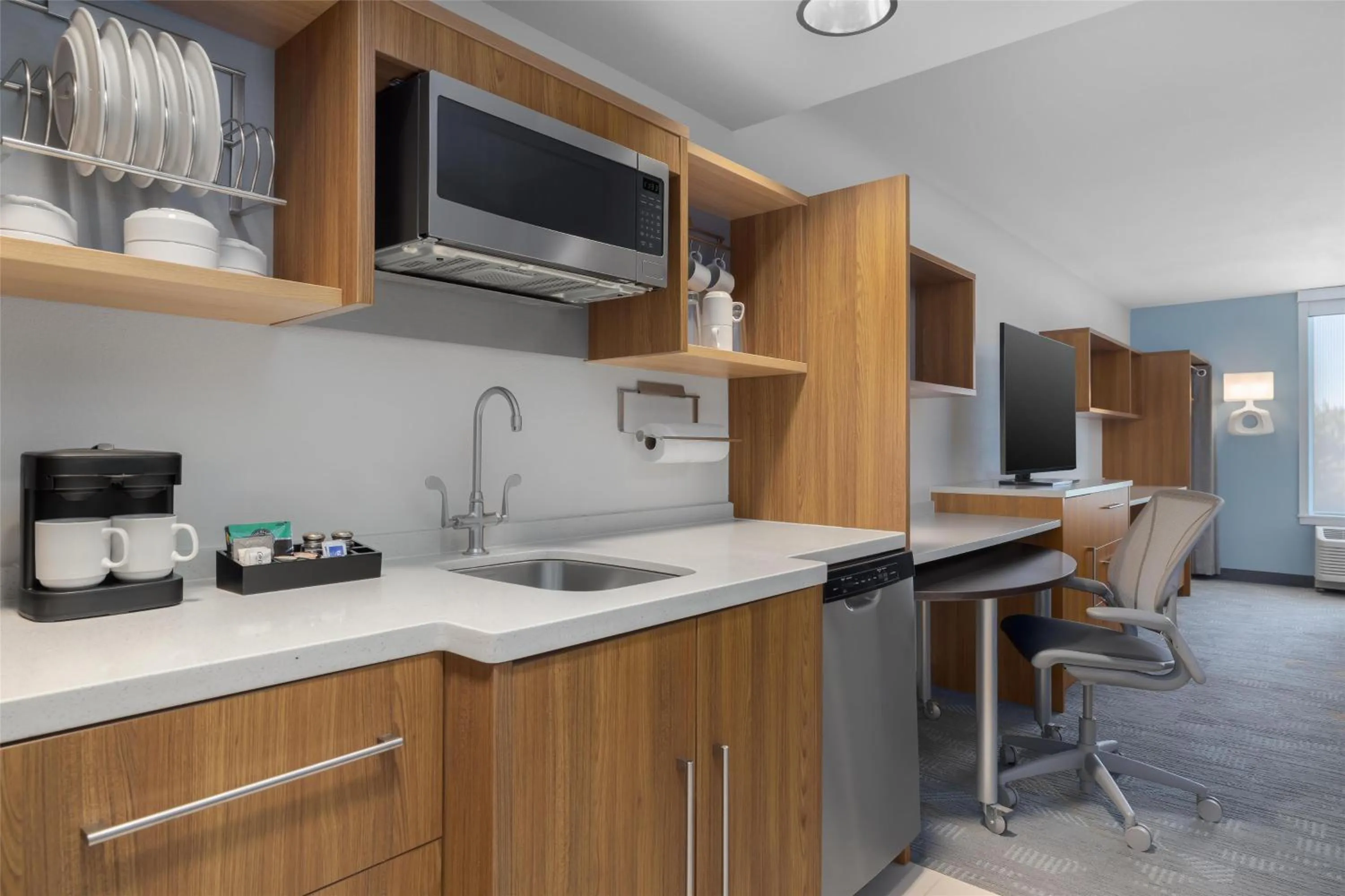 Kitchen or kitchenette in Home2 Suites by Hilton Idaho Falls