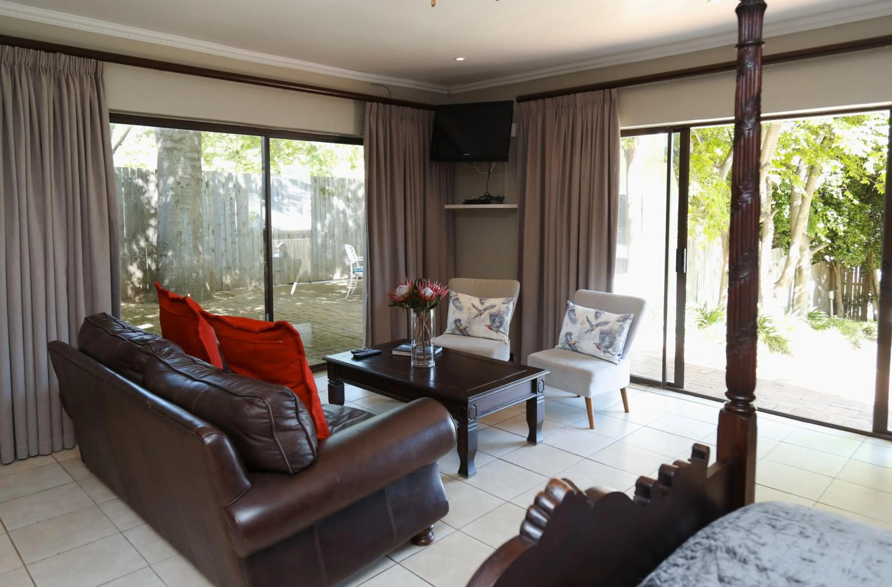 Seating area in Le Pommier Wine Estate