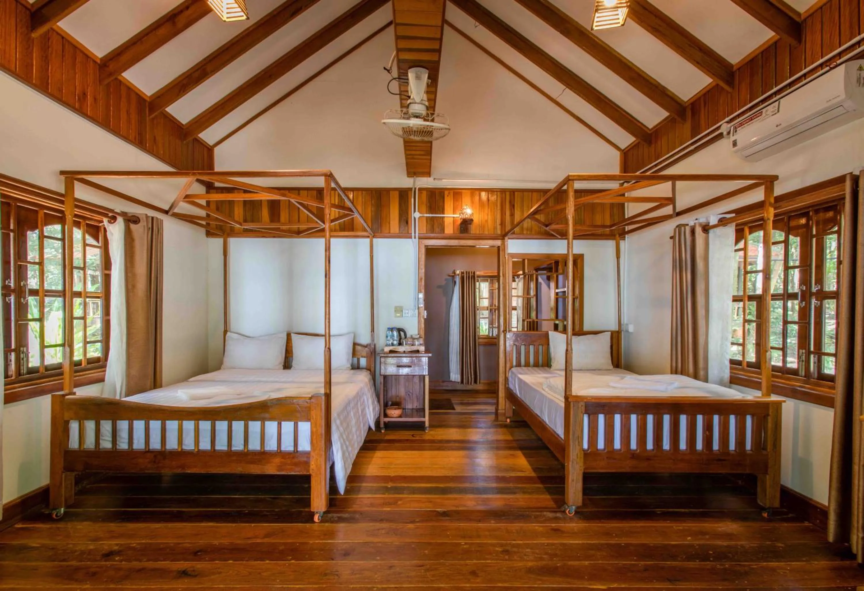 Bed in Tree House Bungalows