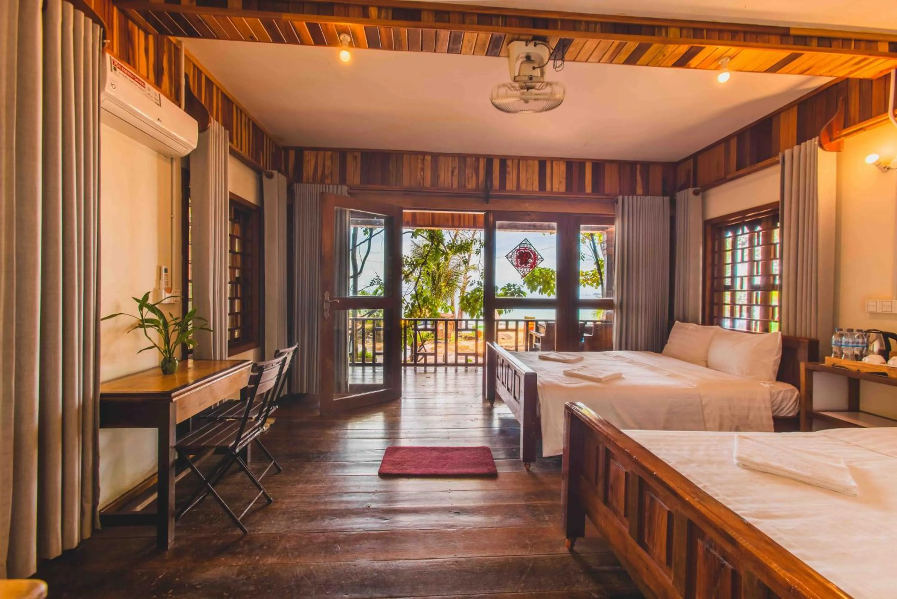 Bed in Tree House Bungalows