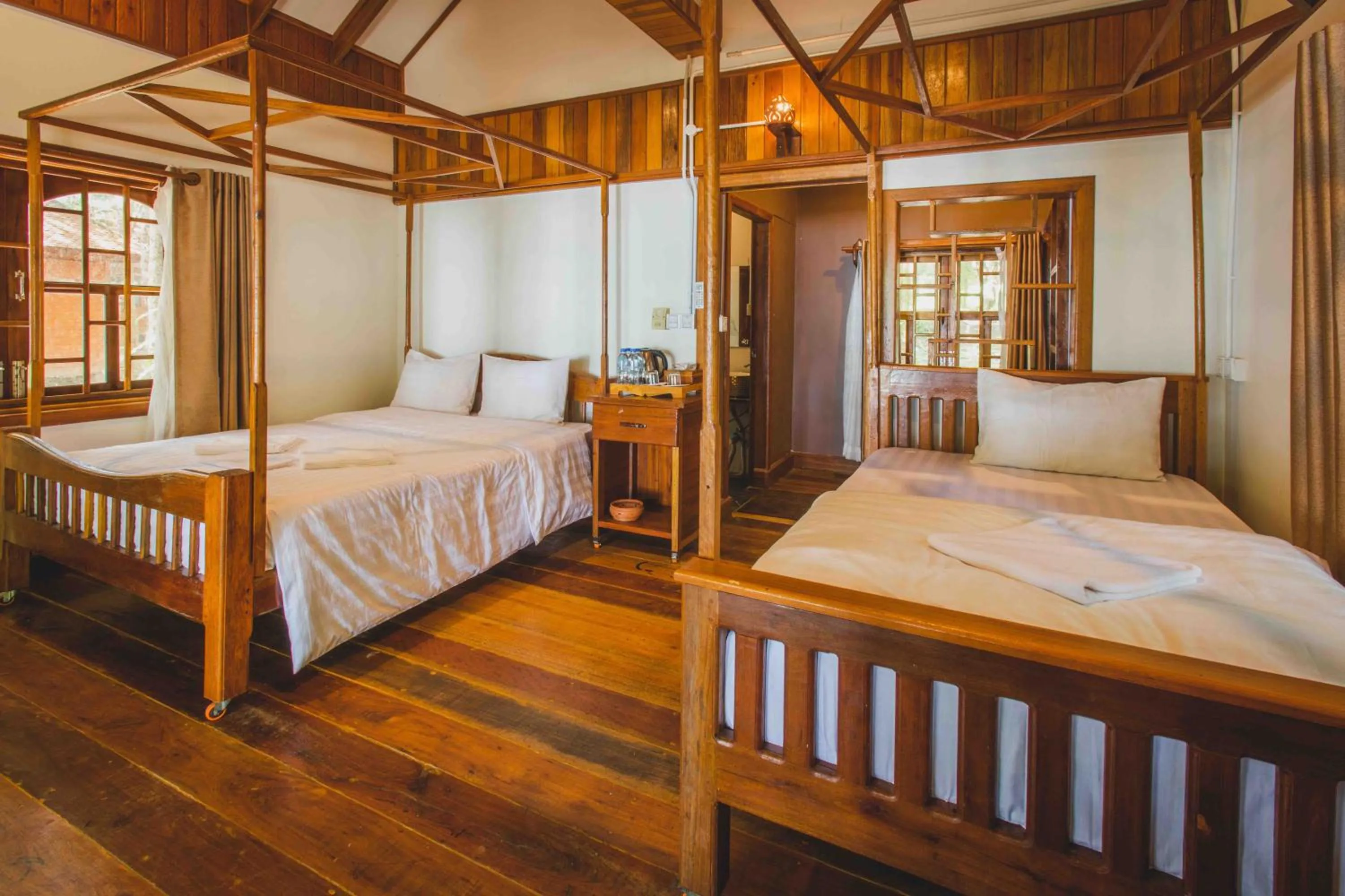 Bed in Tree House Bungalows