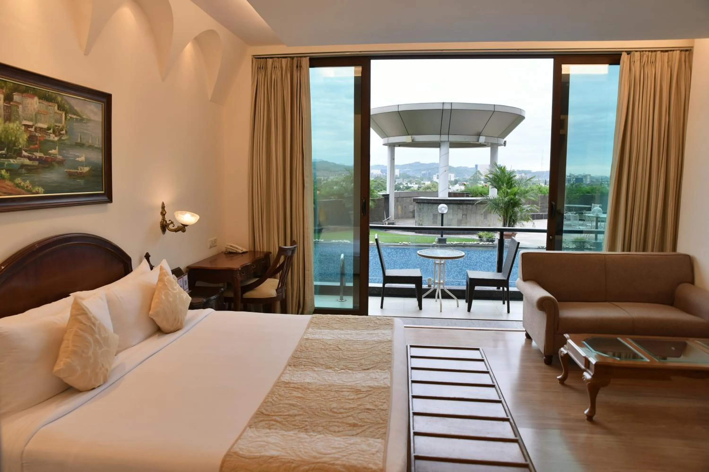 View (from property/room), Bed in The BellaVista Hotel Chandigarh Panchkula