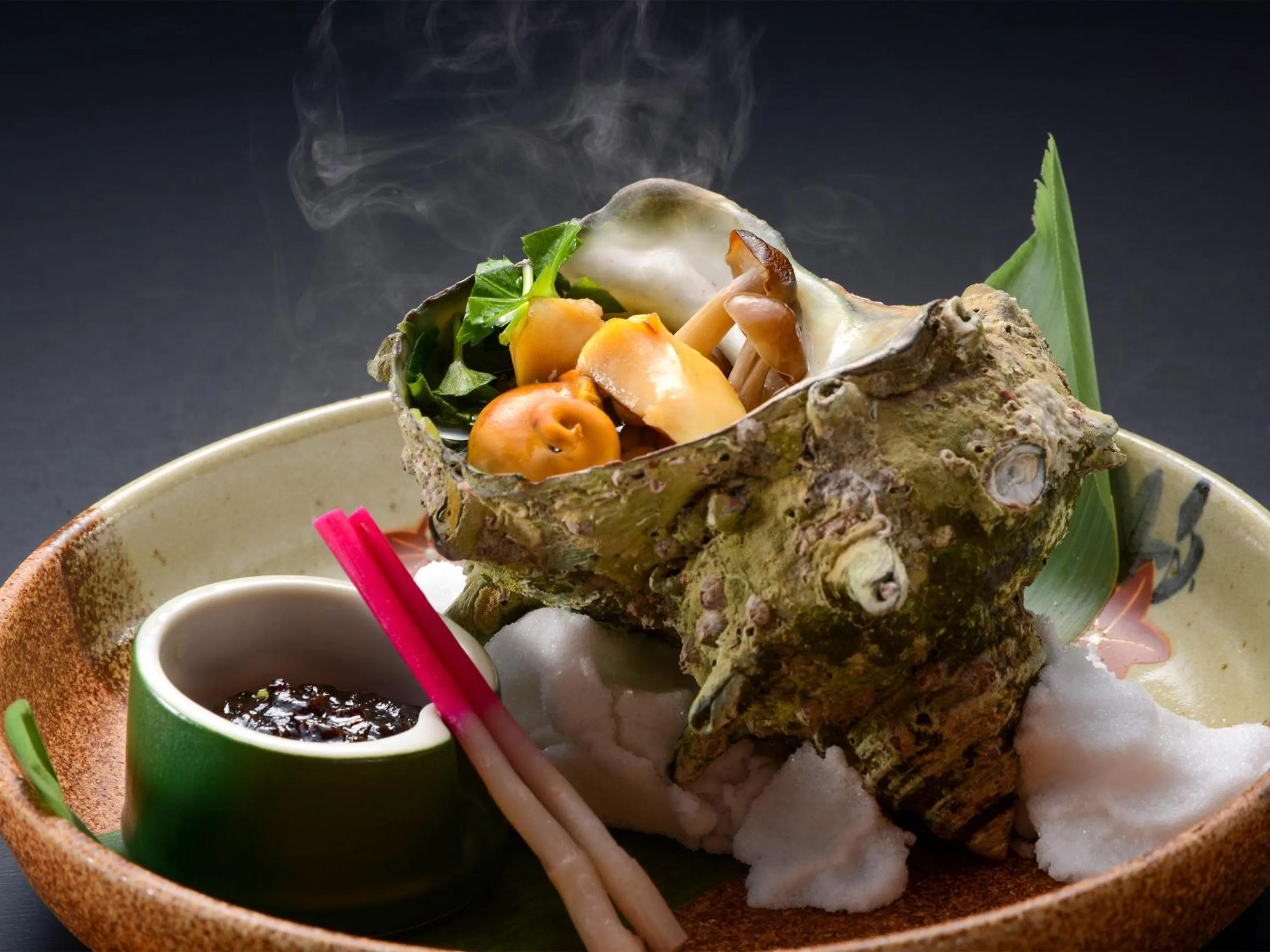 Food close-up in Kameyama Onsen Hotel