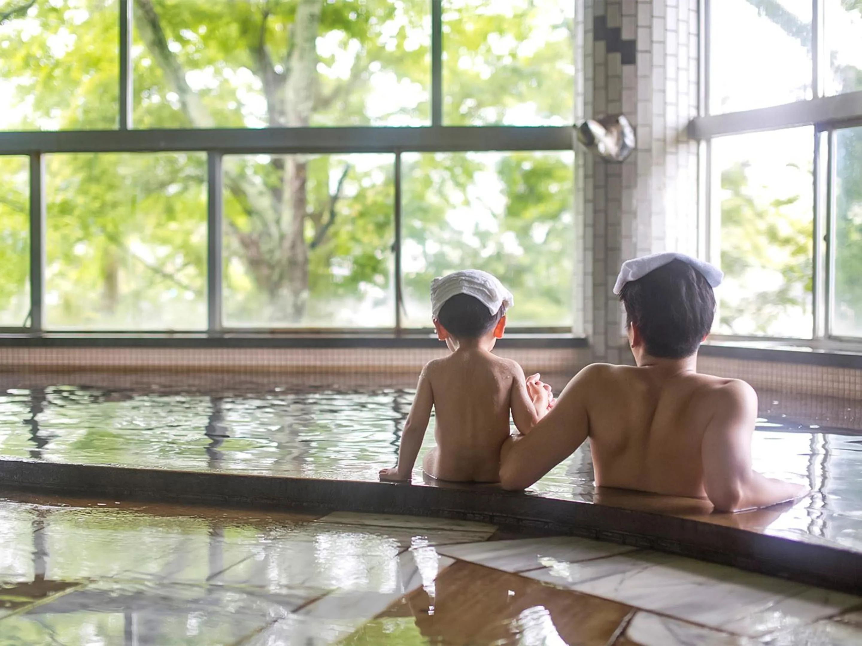 Hot Spring Bath in Kameyama Onsen Hotel