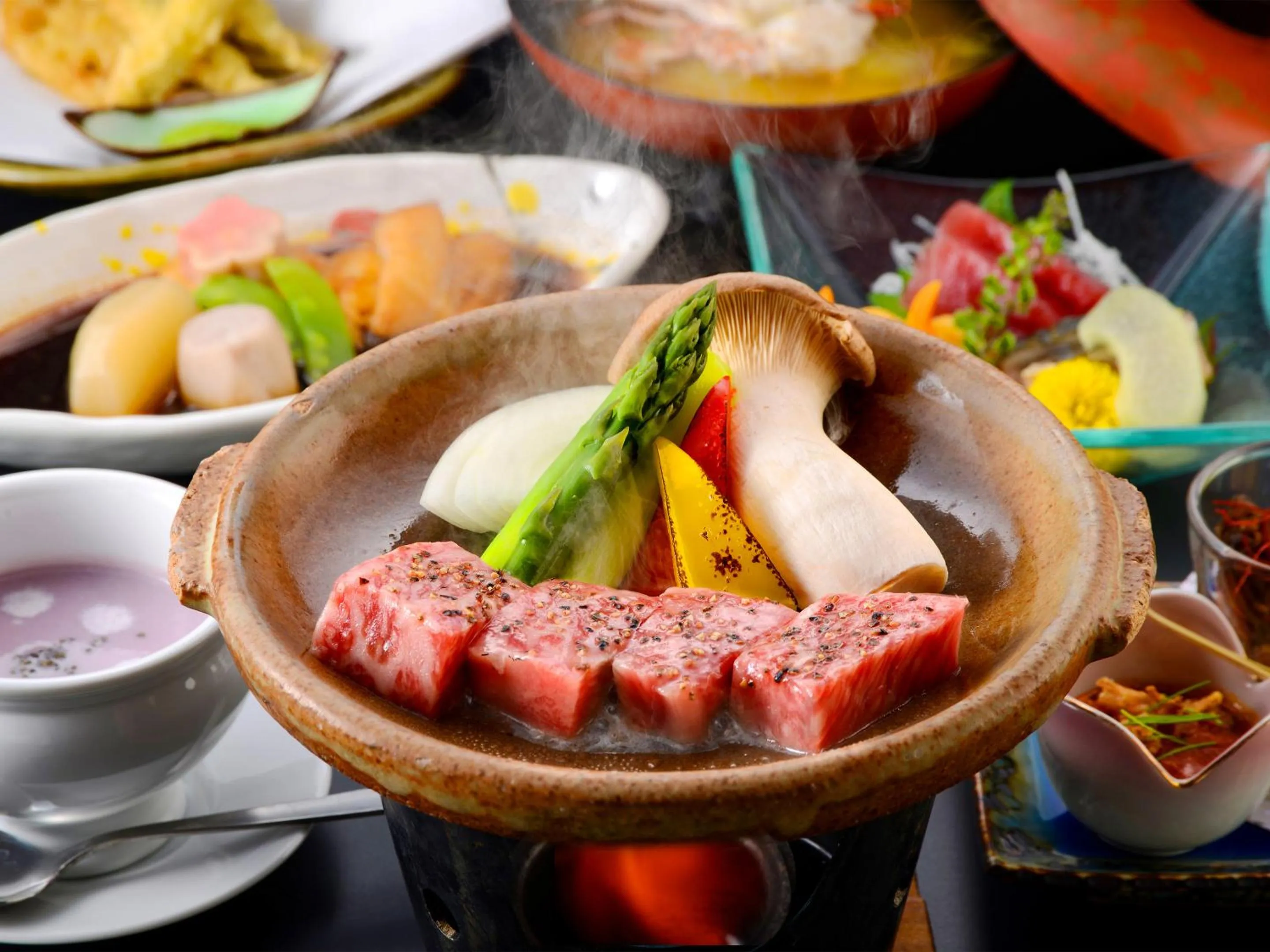 Food close-up in Kameyama Onsen Hotel