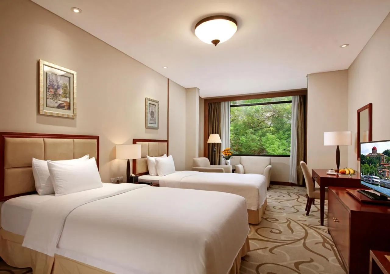 Bedroom, Bed in City Hotel Xiamen-Free Welcome Fruits