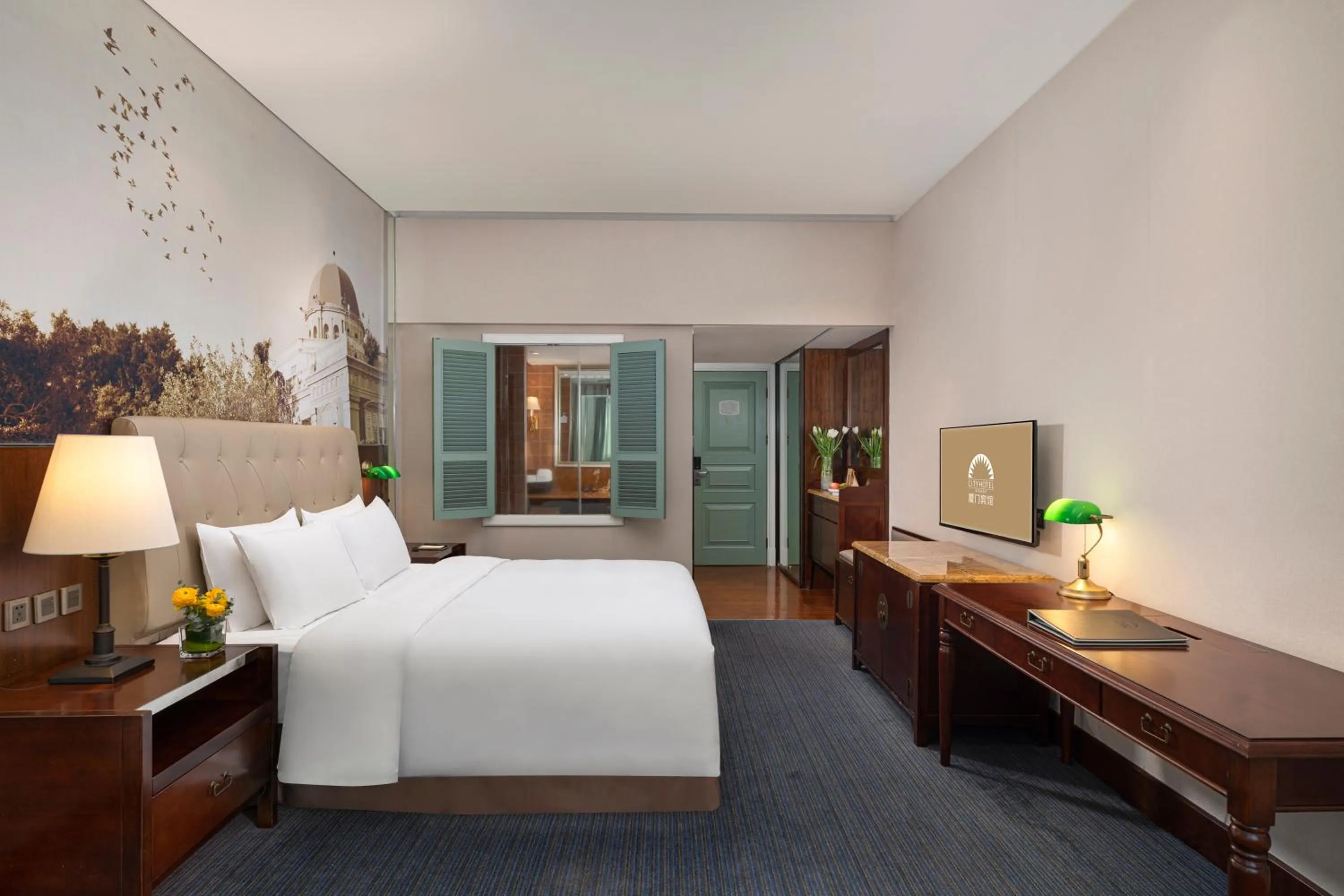 Bedroom, Bed in City Hotel Xiamen-Free Welcome Fruits