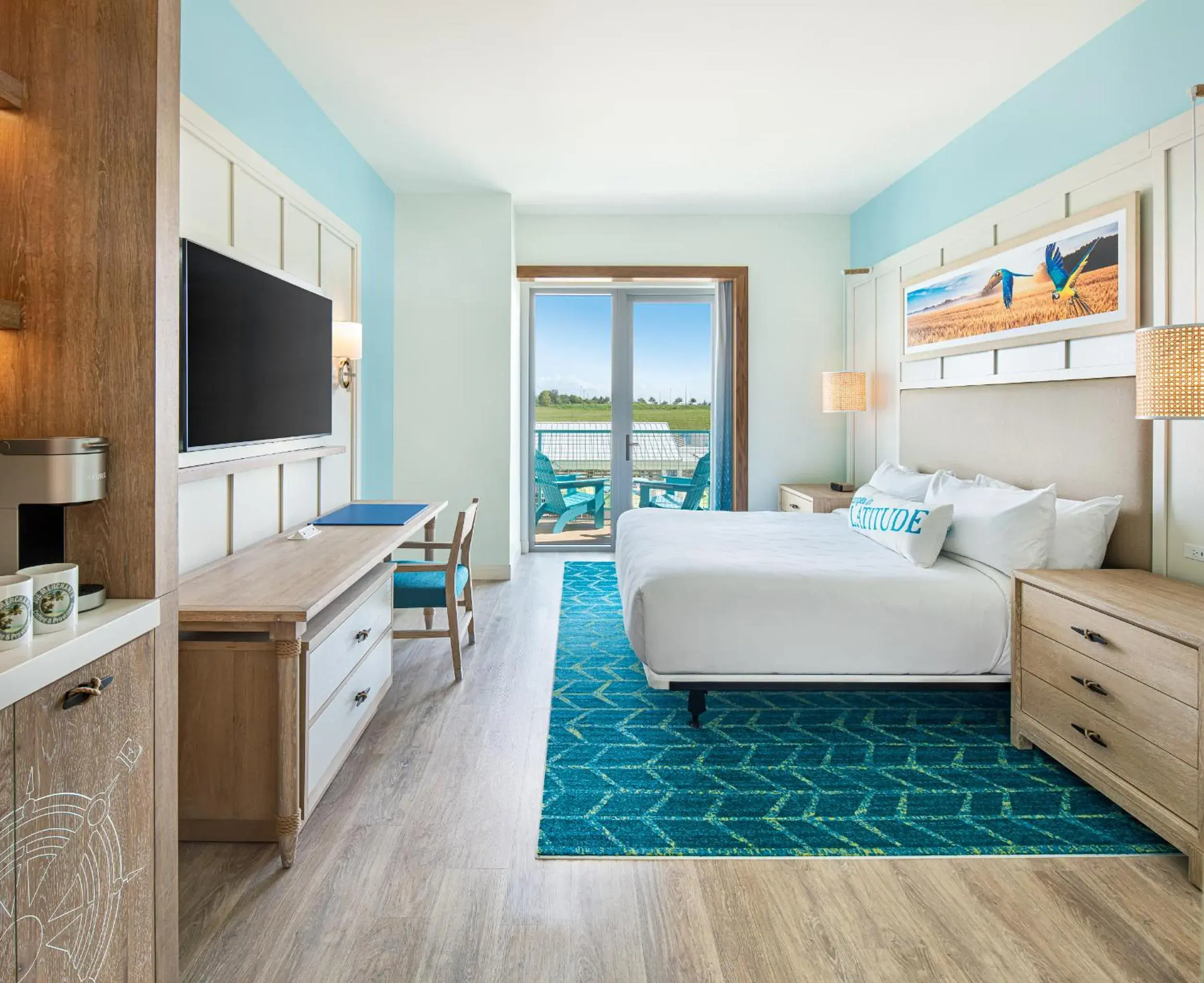 Deluxe King Room with Balcony - Disability Access in Margaritaville Hotel Kansas City Deluxe King Room with Balcony - Disability Access in Margaritaville Hotel Kansas City