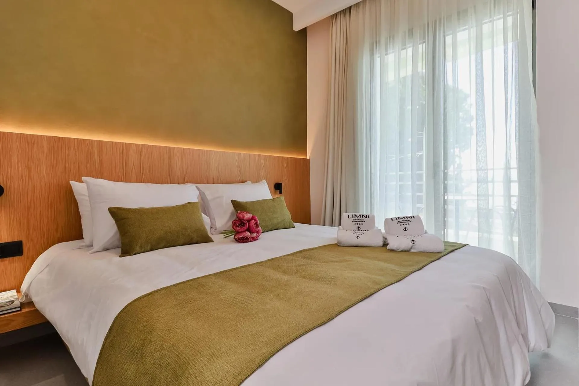 Bed in LIMNI Boutique Experience Evia