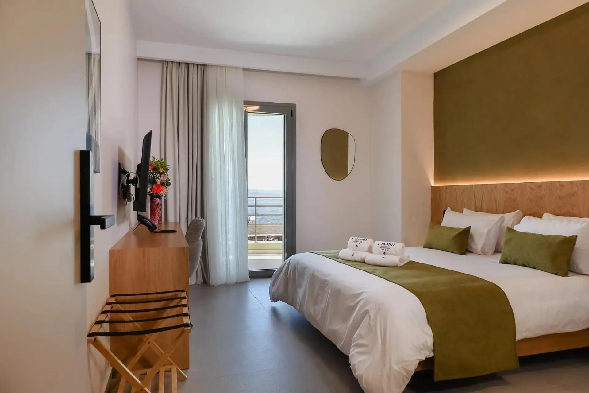 Bed in LIMNI Boutique Experience Evia