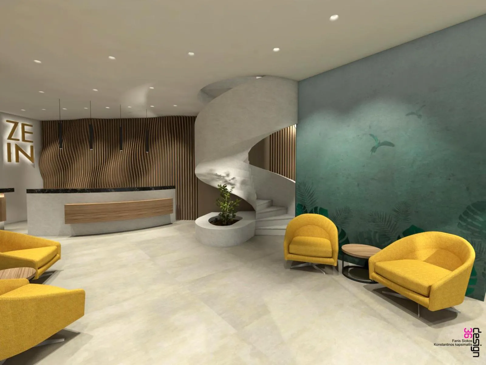 Seating area in Zein Boutique Athens hotel