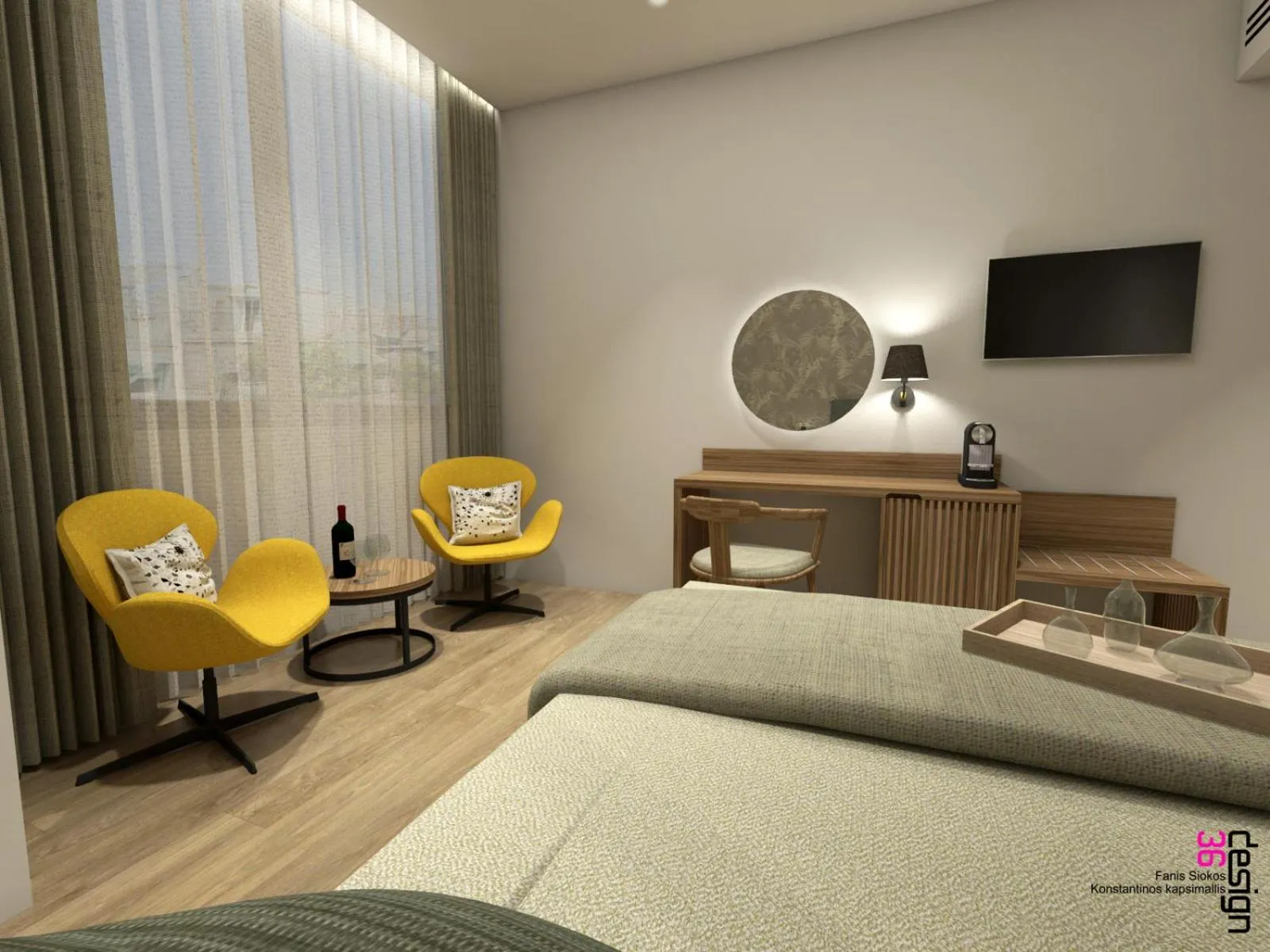 Photo of the whole room in Zein Boutique Athens hotel