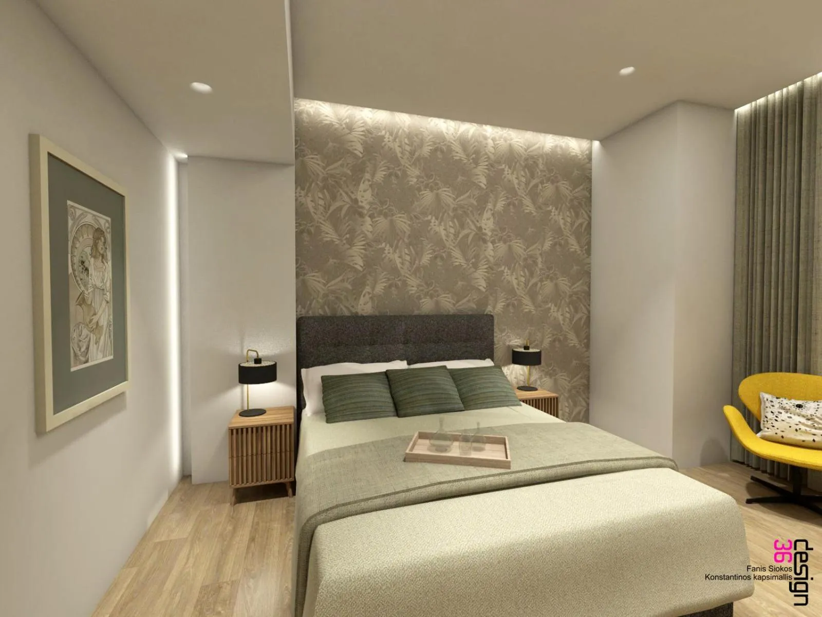 Bed in Zein Boutique Athens hotel