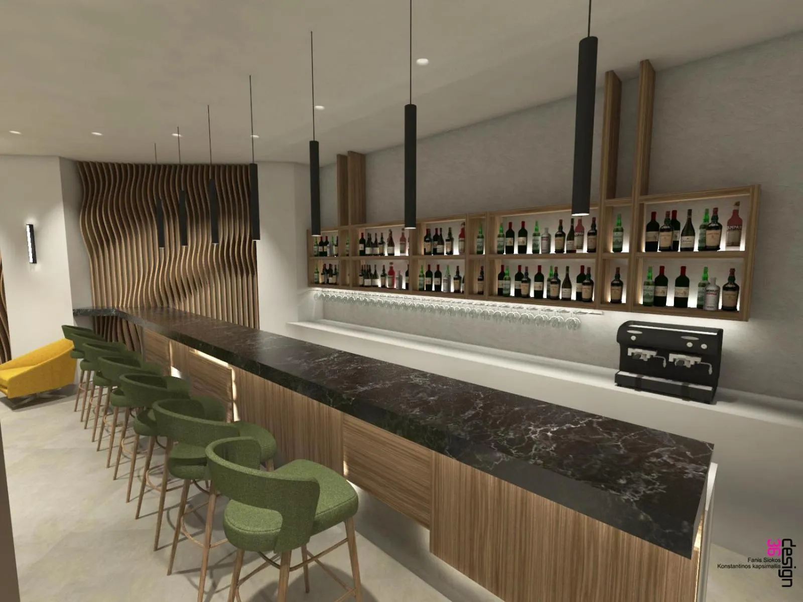 Lounge or bar in Zein Boutique Athens hotel