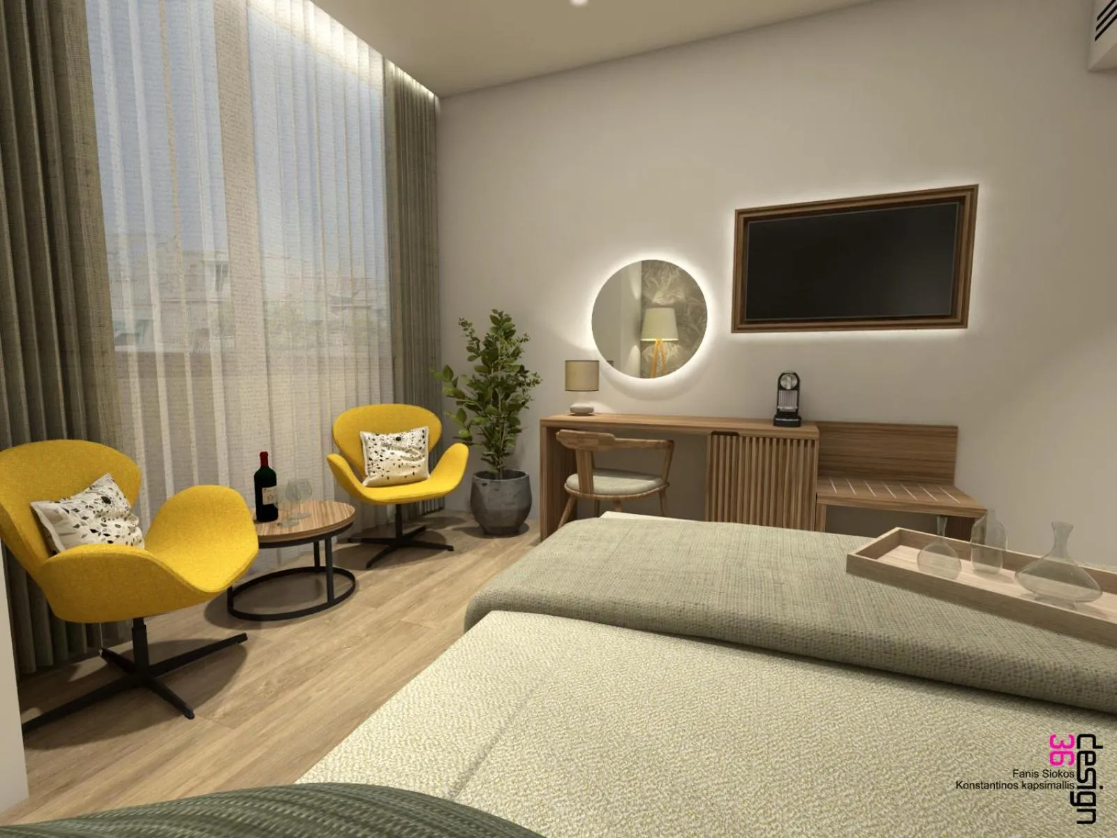 Photo of the whole room in Zein Boutique Athens hotel